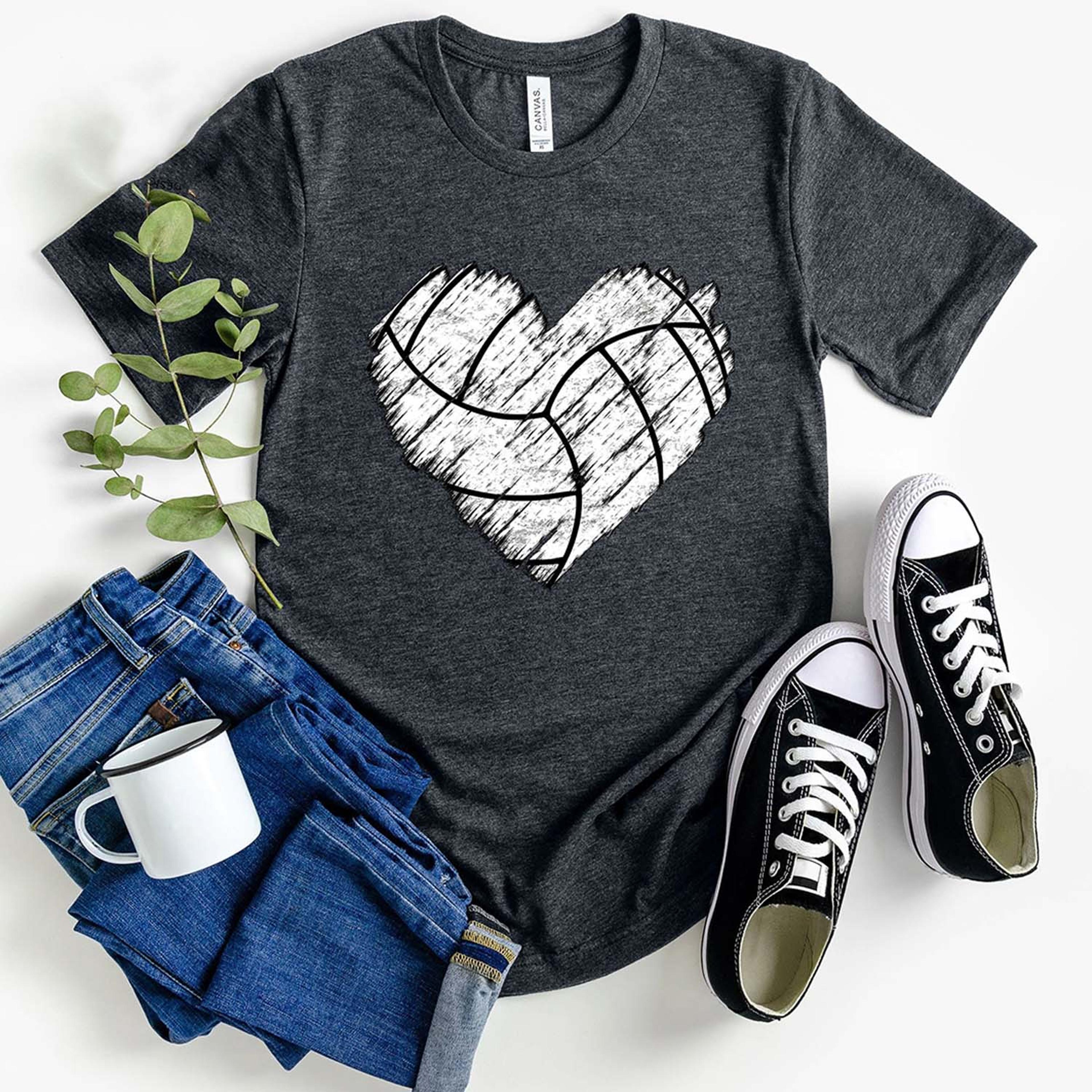 distressed volleyball heart shirt, sporty mom tee, volleyball mom shirt, vintage volleyball graphic tee