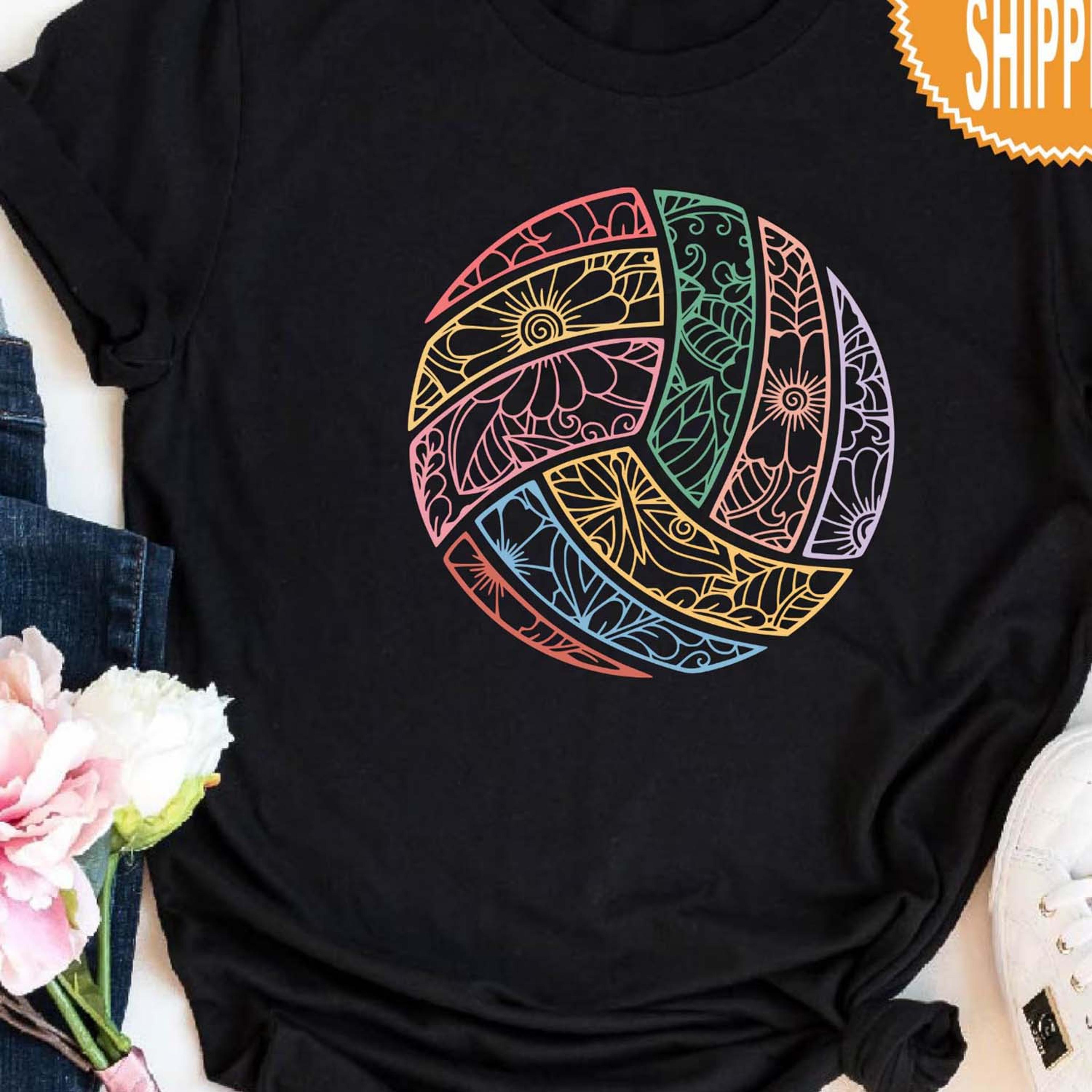 floral volleyball shirt, game day volleyball tee, volleyball player gift shirt, cute sports mom tee