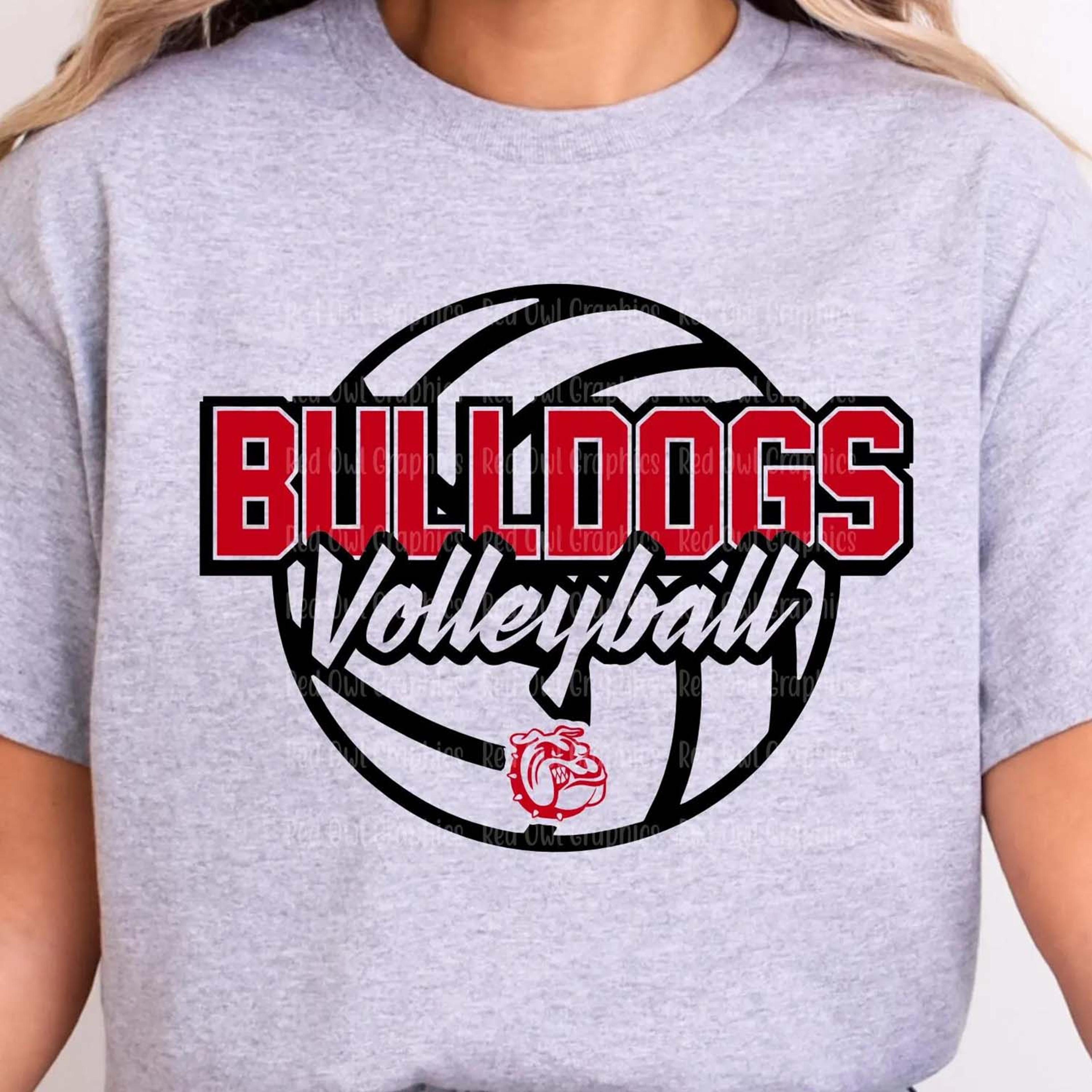 bulldogs volleyball shirt, team mascot shirt, school spirit tee, coach mom dad hoodie sweatshirt
