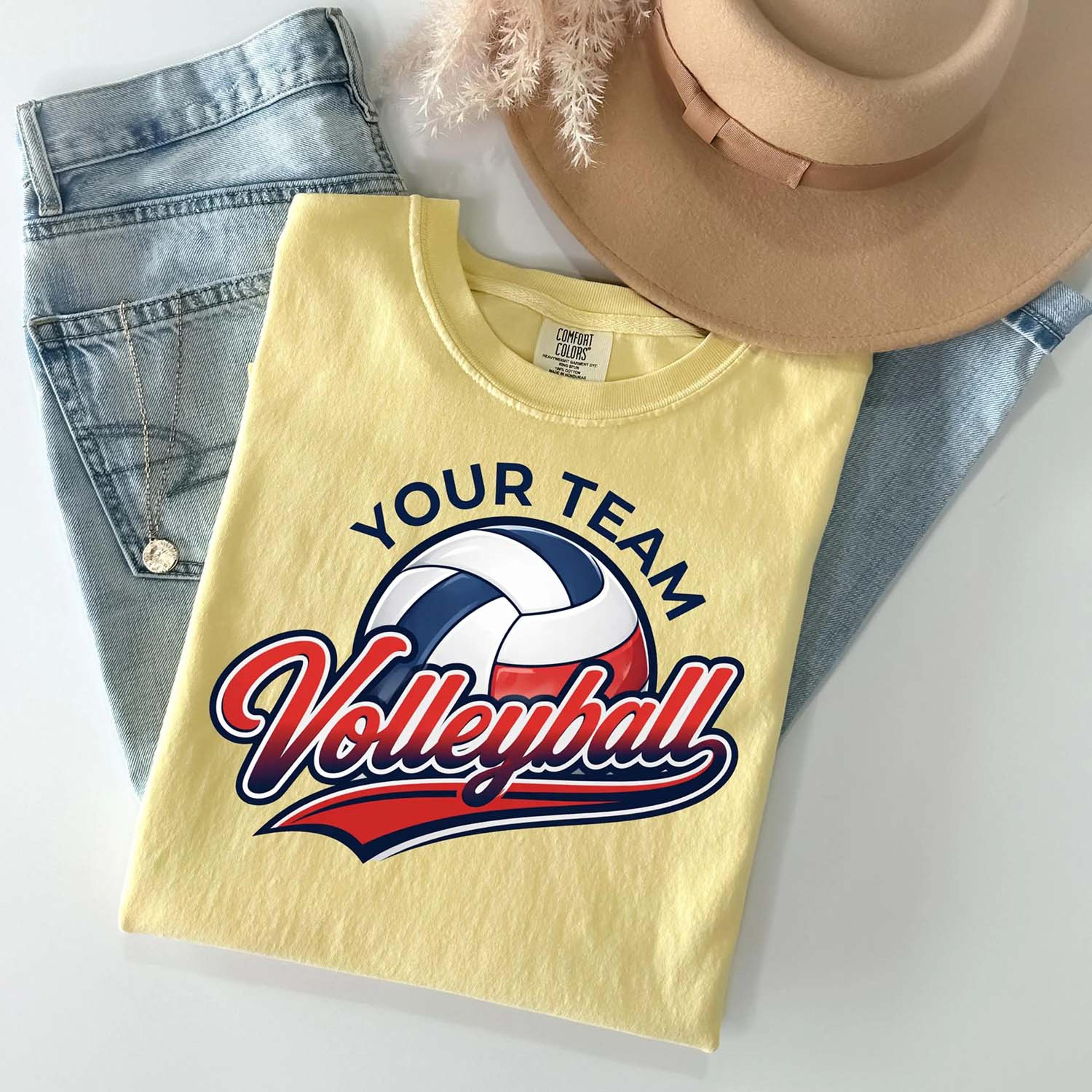 personalized volleyball team shirt, name & number tee, volleyball cheer mom shirt