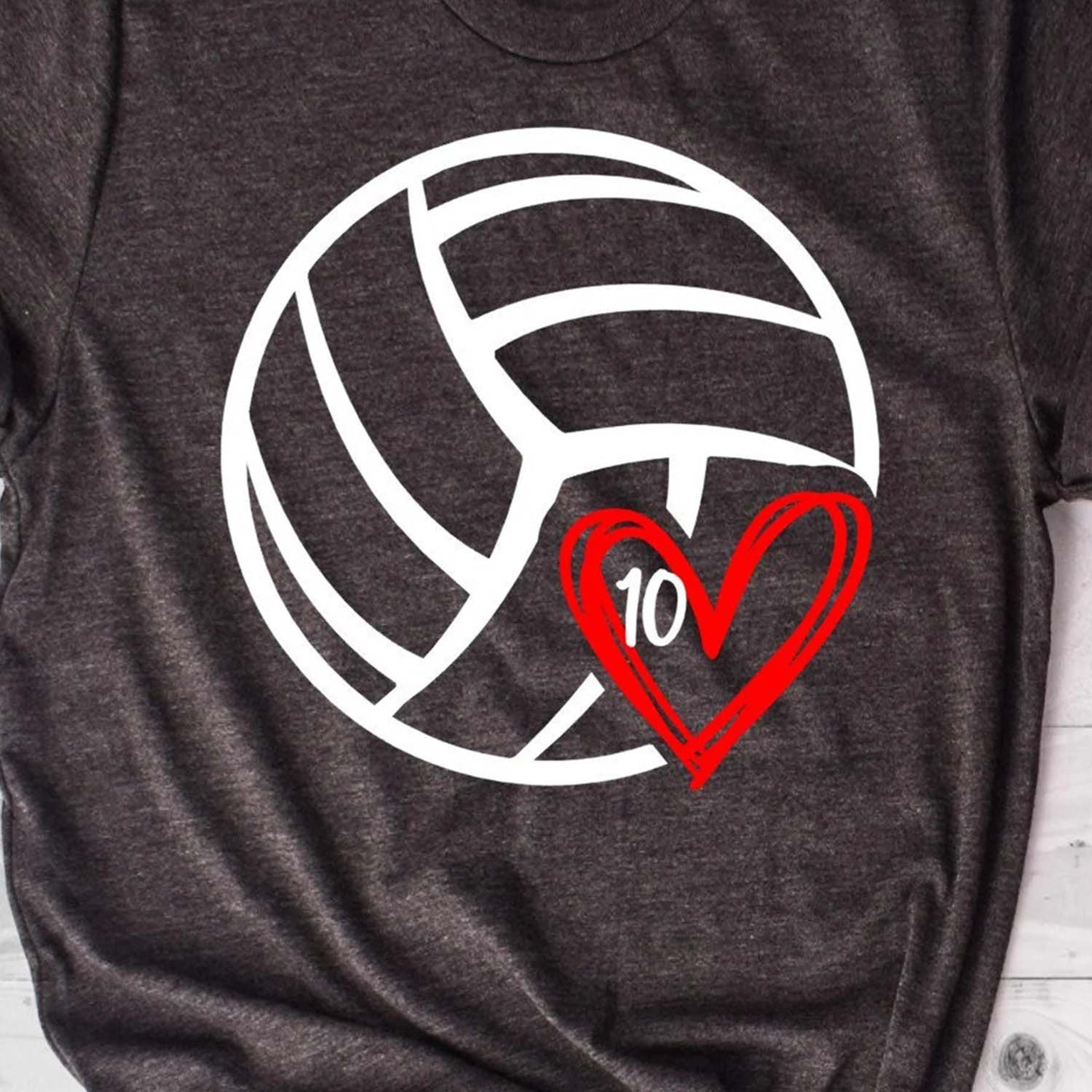 custom volleyball player number shirt, spirit wear graphic tee, personalized game day volleyball shirt