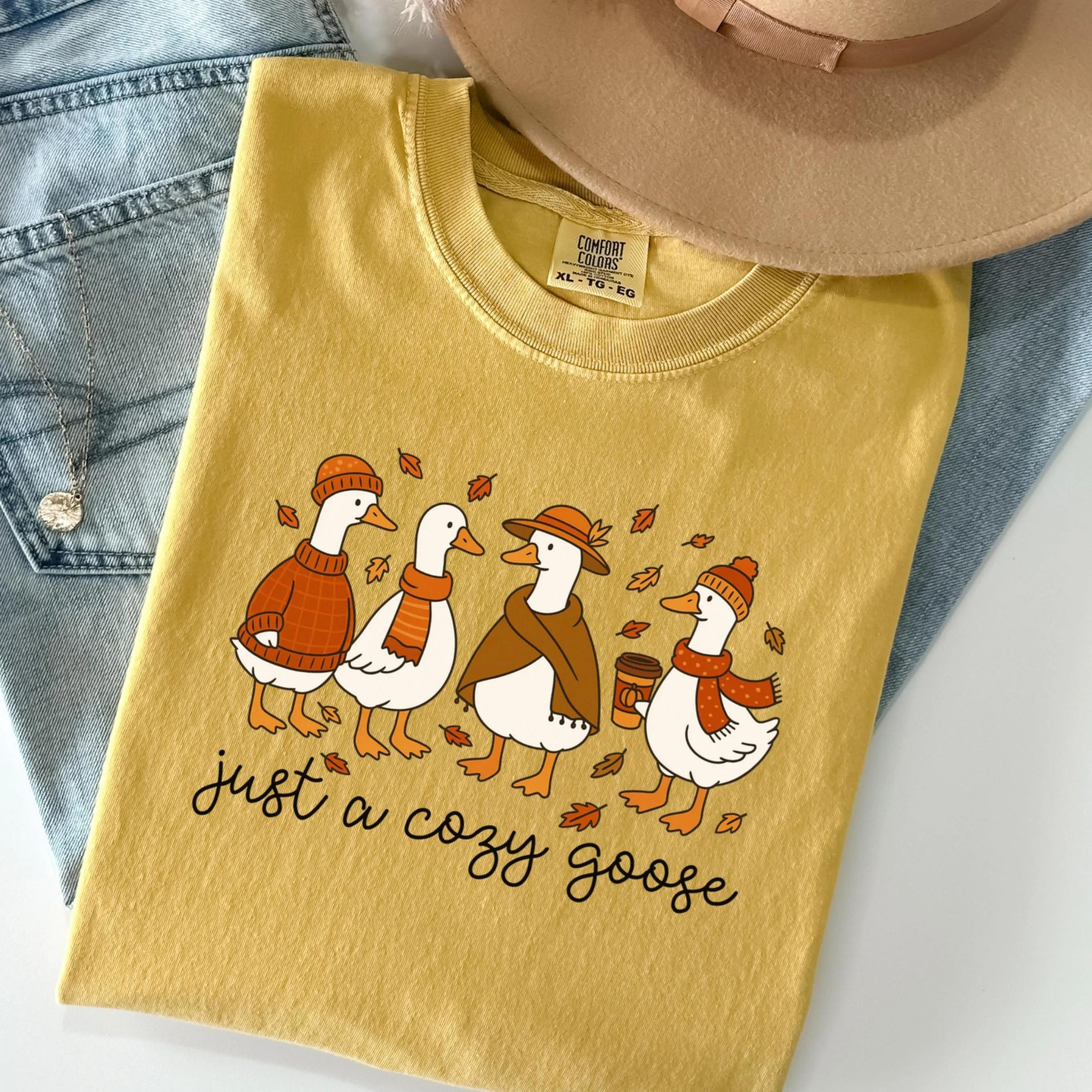 fall gofose coffee shirt | fall goose shirt | cozy halloween coffee graphic tee