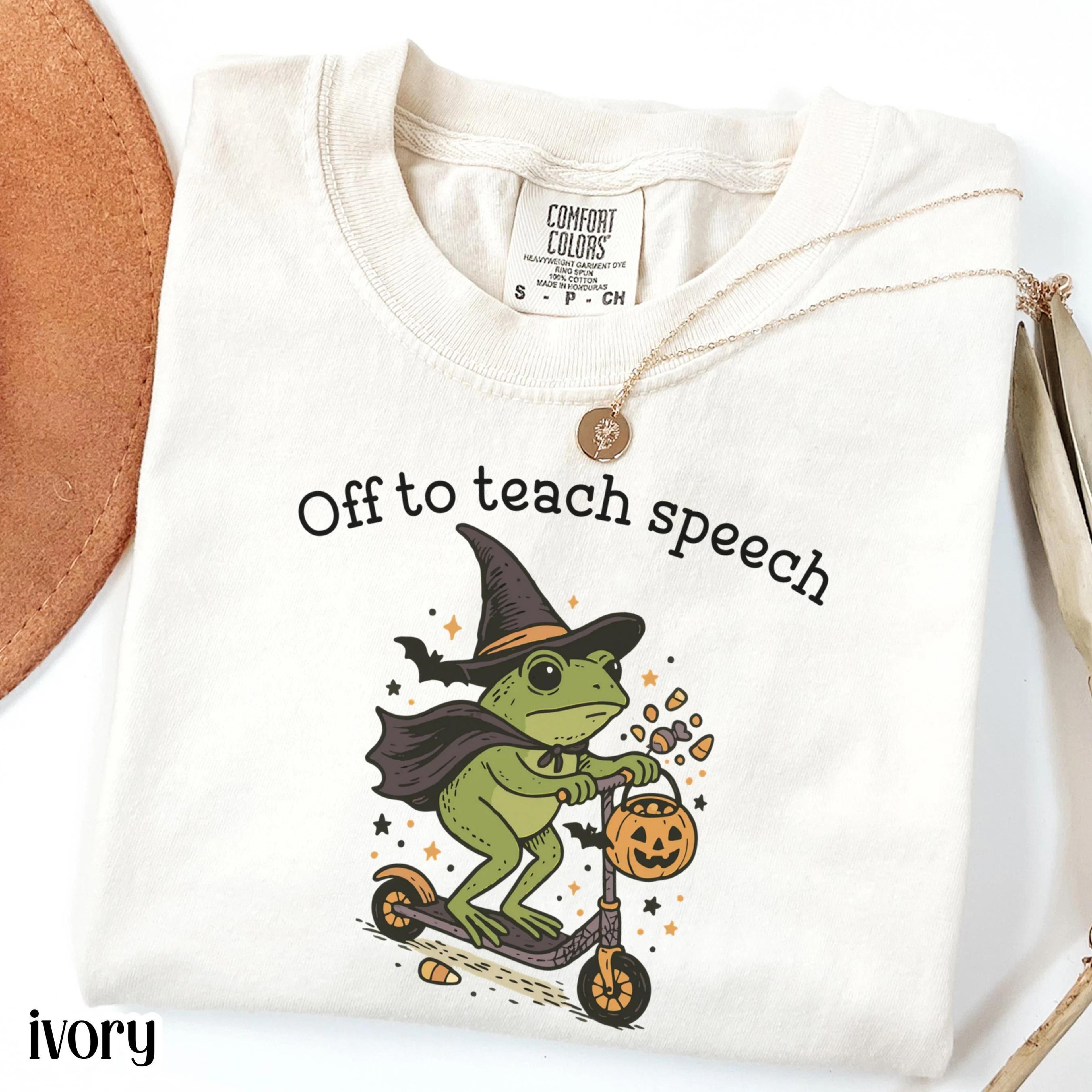 halloween speech therapist shirt | your words matter slp tee | cute frog communication graphic t-shirt