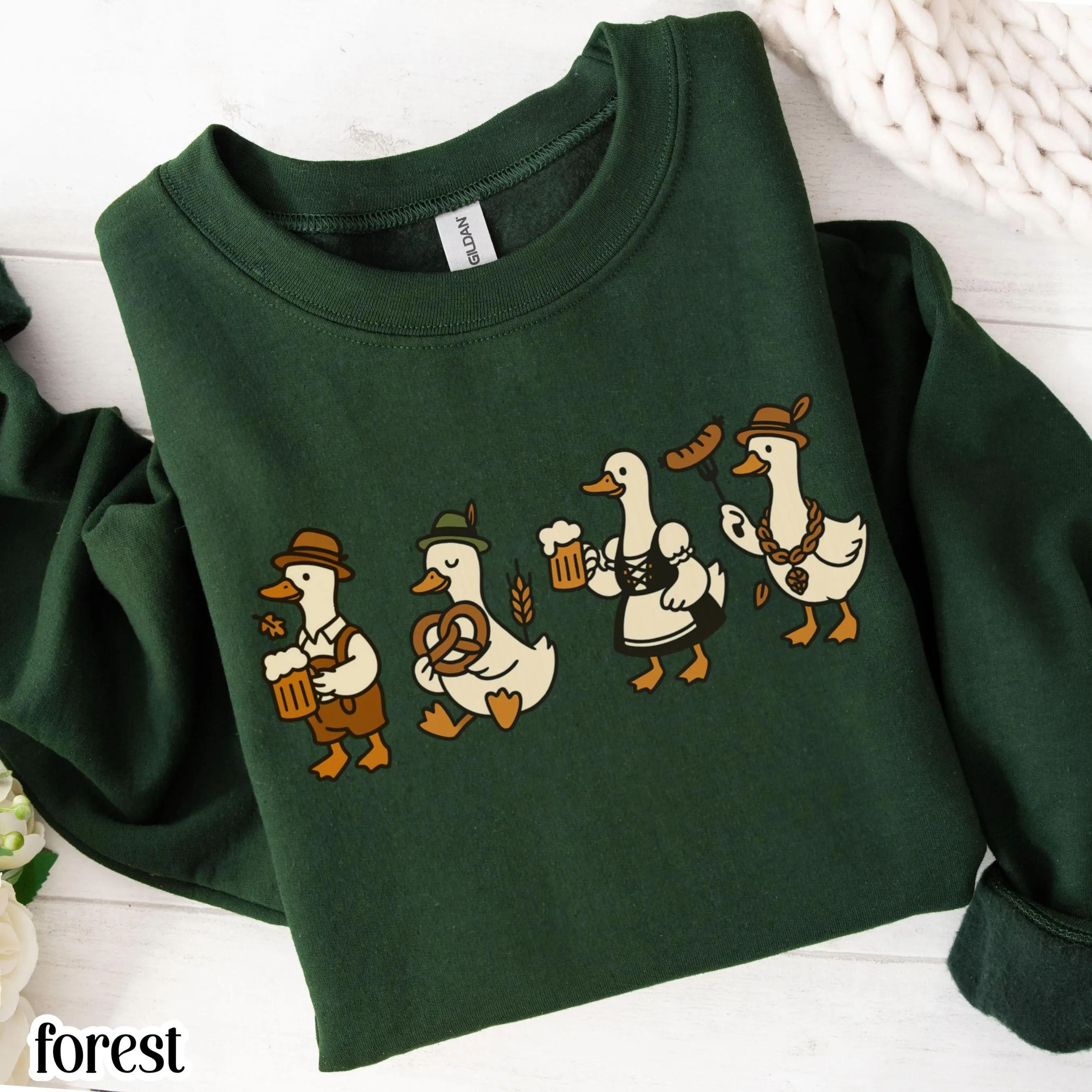 oktoberfest goose sweatshirt | funny prost beer festival crewneck | german silly goose fall sweater