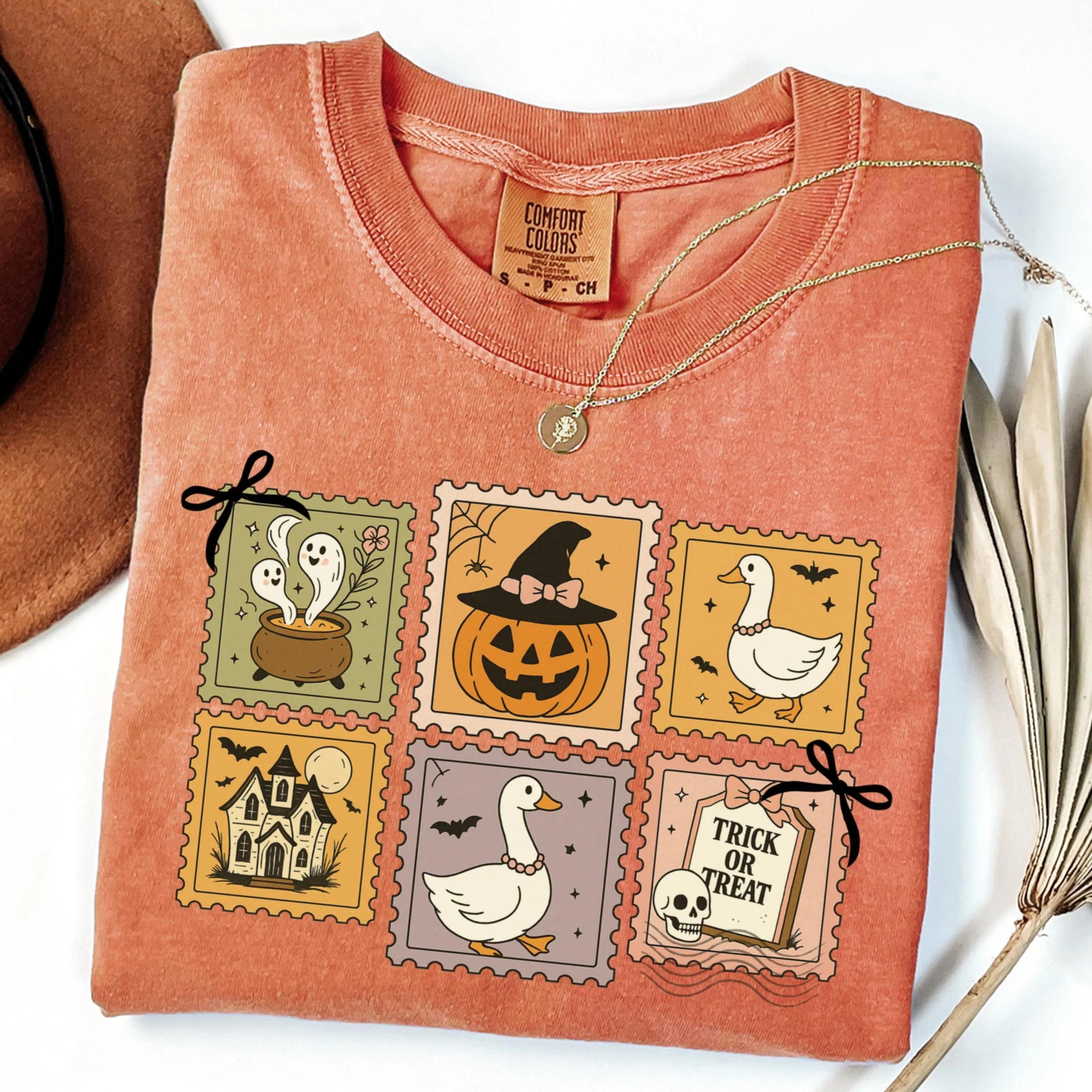 halloween goose shirt | cute ghost haunted house tee | spooky season fall graphic t-shirt