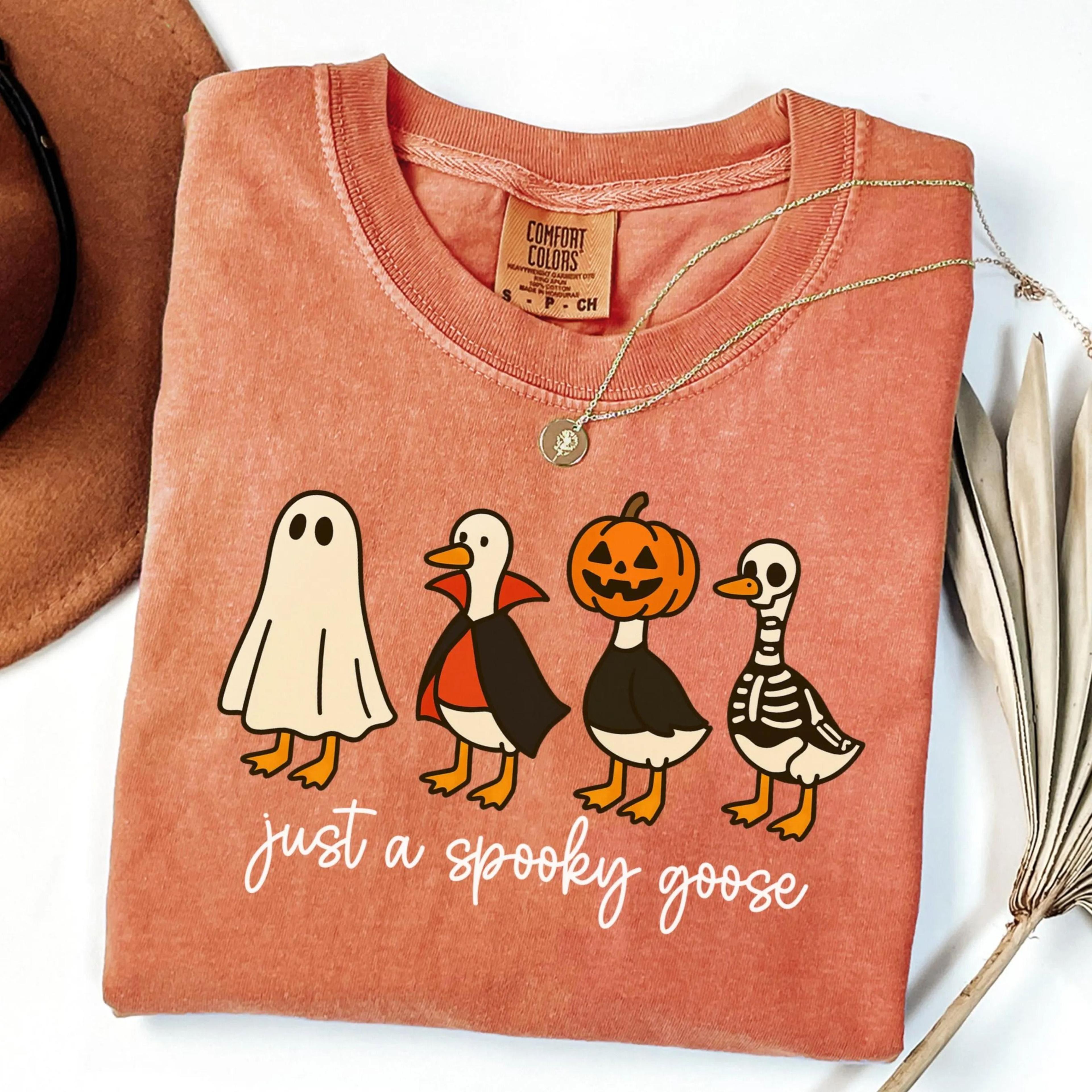 halloween goose shirt | funny ghost goose tee | spooky season fall graphic t-shirt