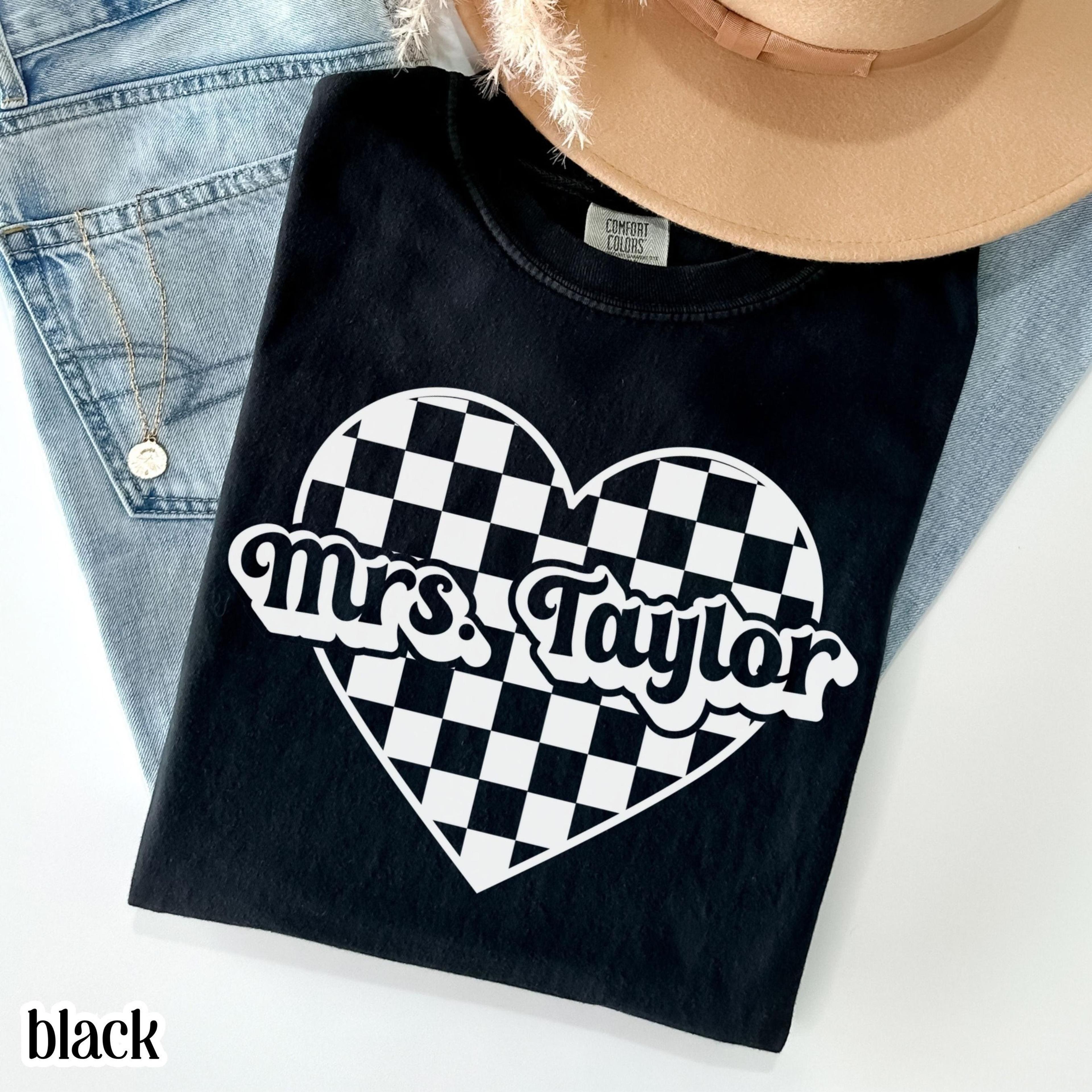 custom teacher valentine's day shirt | personalized heart teacher tee | kindergarten & preschool valentine's t-shirt