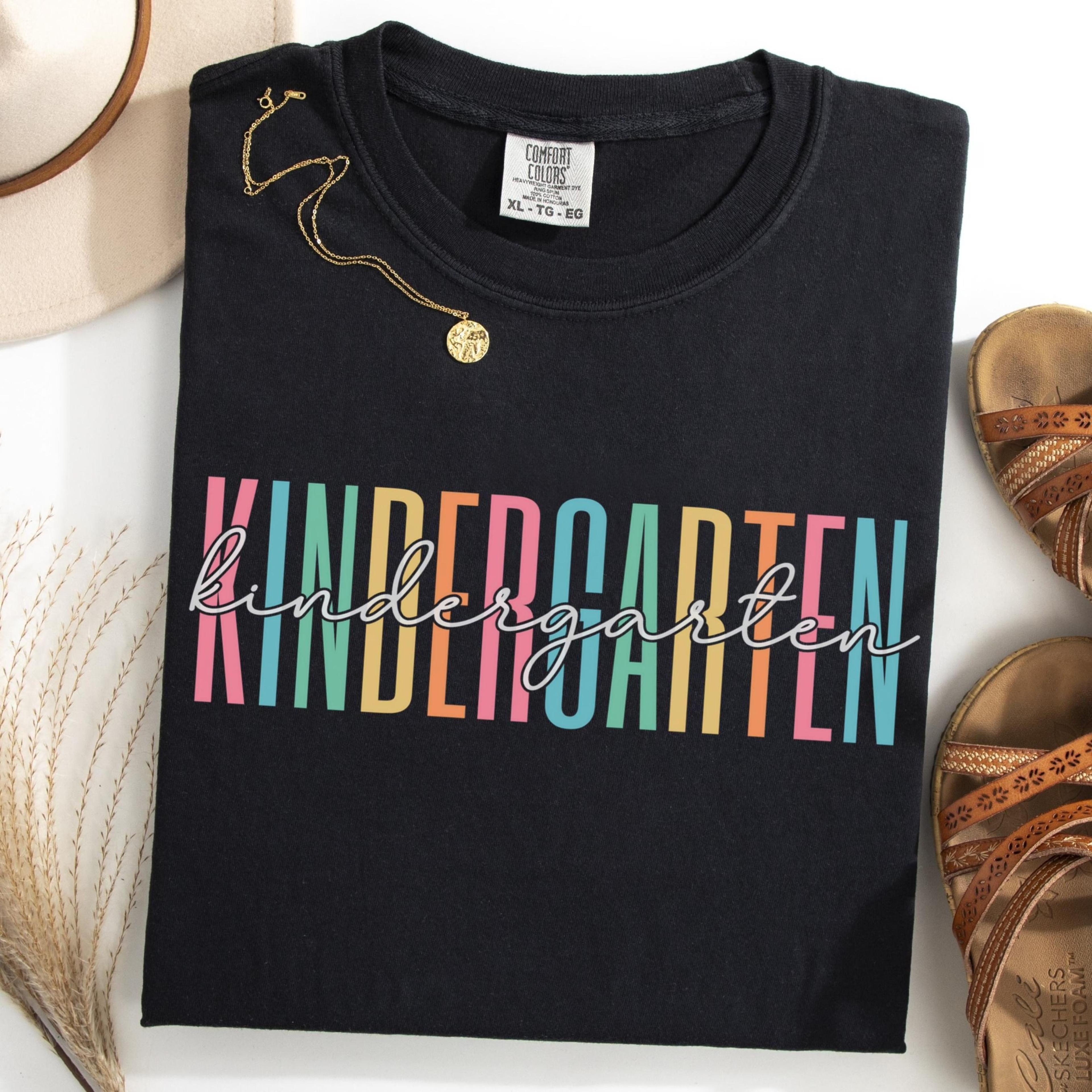 kindergarten teacher shirt | kindergarten team back to school tee | personalized teacher appreciation t-shirt