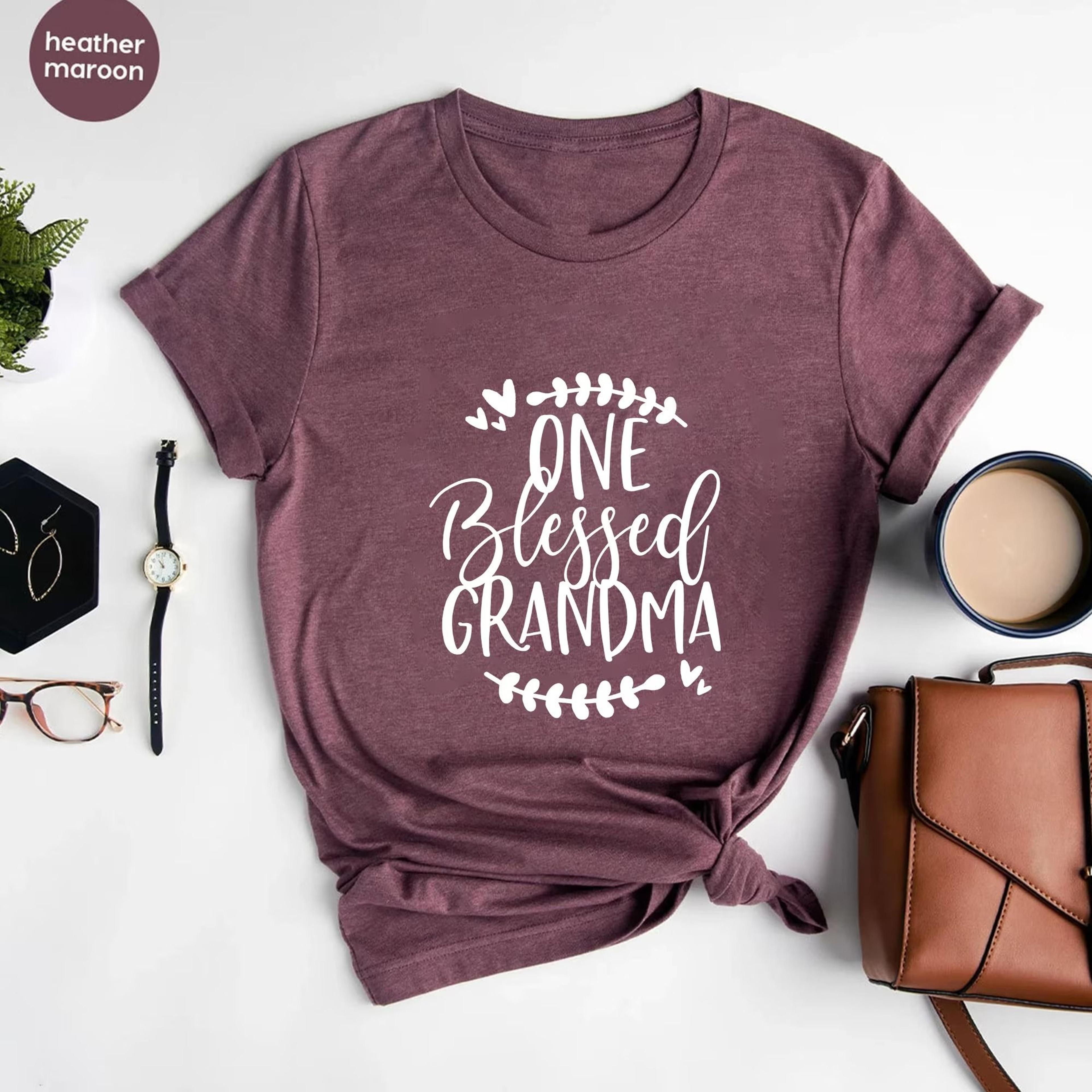one blessed grandma shirt thanksgiving grandma t-shirt fall nana tee granny graphic shirt