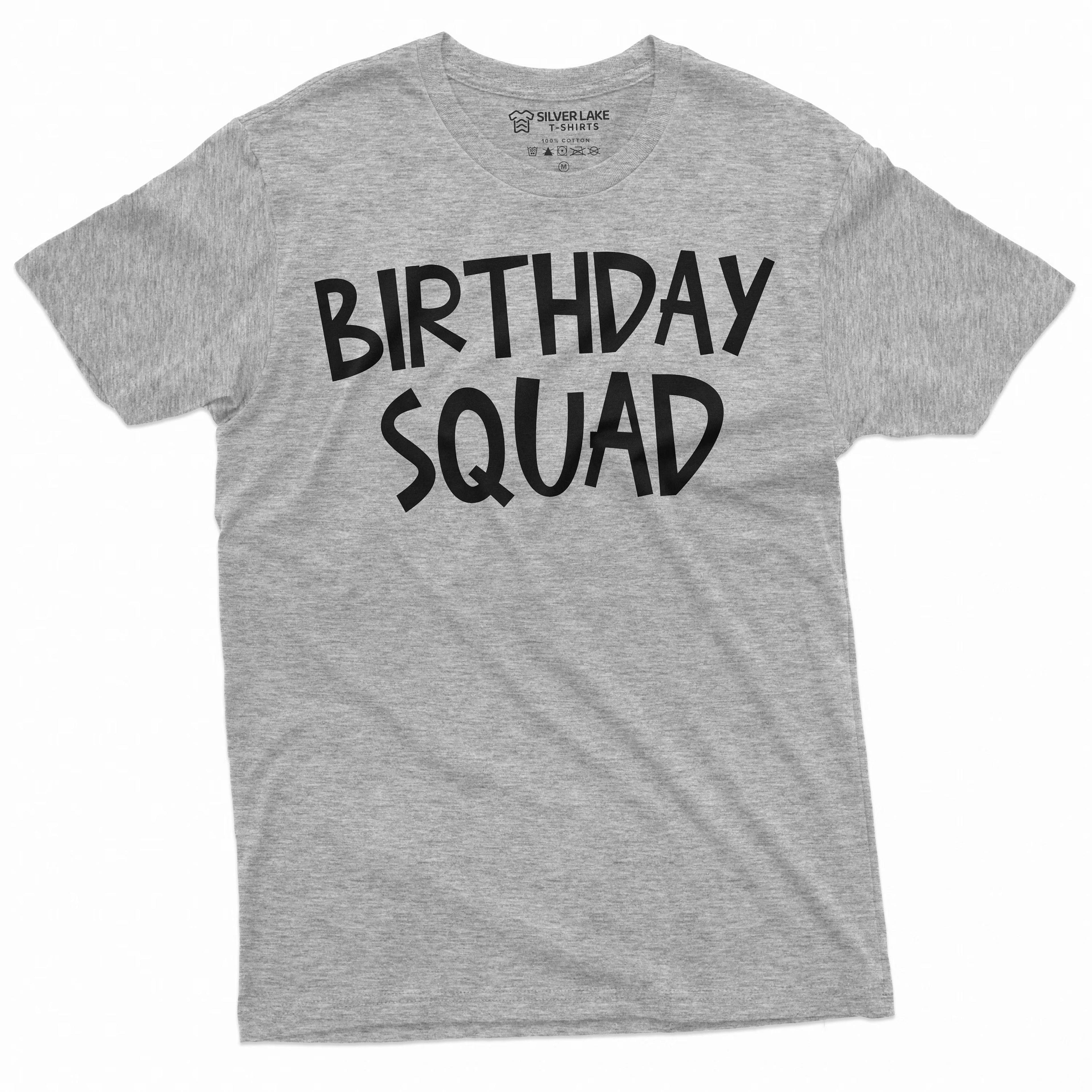 birthday squad t-shirt bday celebration team tee shirt birthday gift friend tee shirt squad shirt