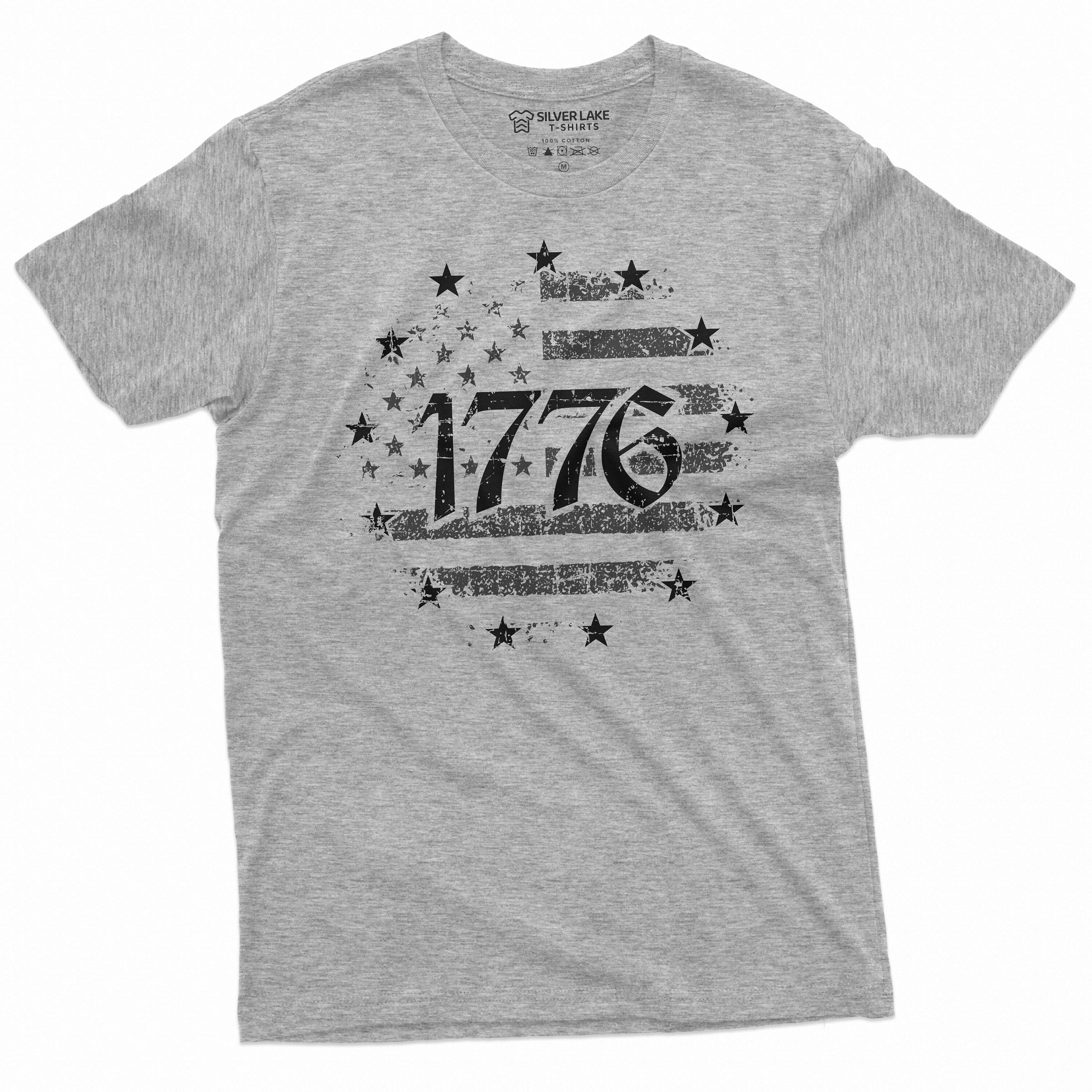 men's patriotic 1776 independence day usa flag t-shirt 4th of july us birthday shirt stars stripes fourth usa tee shirt
