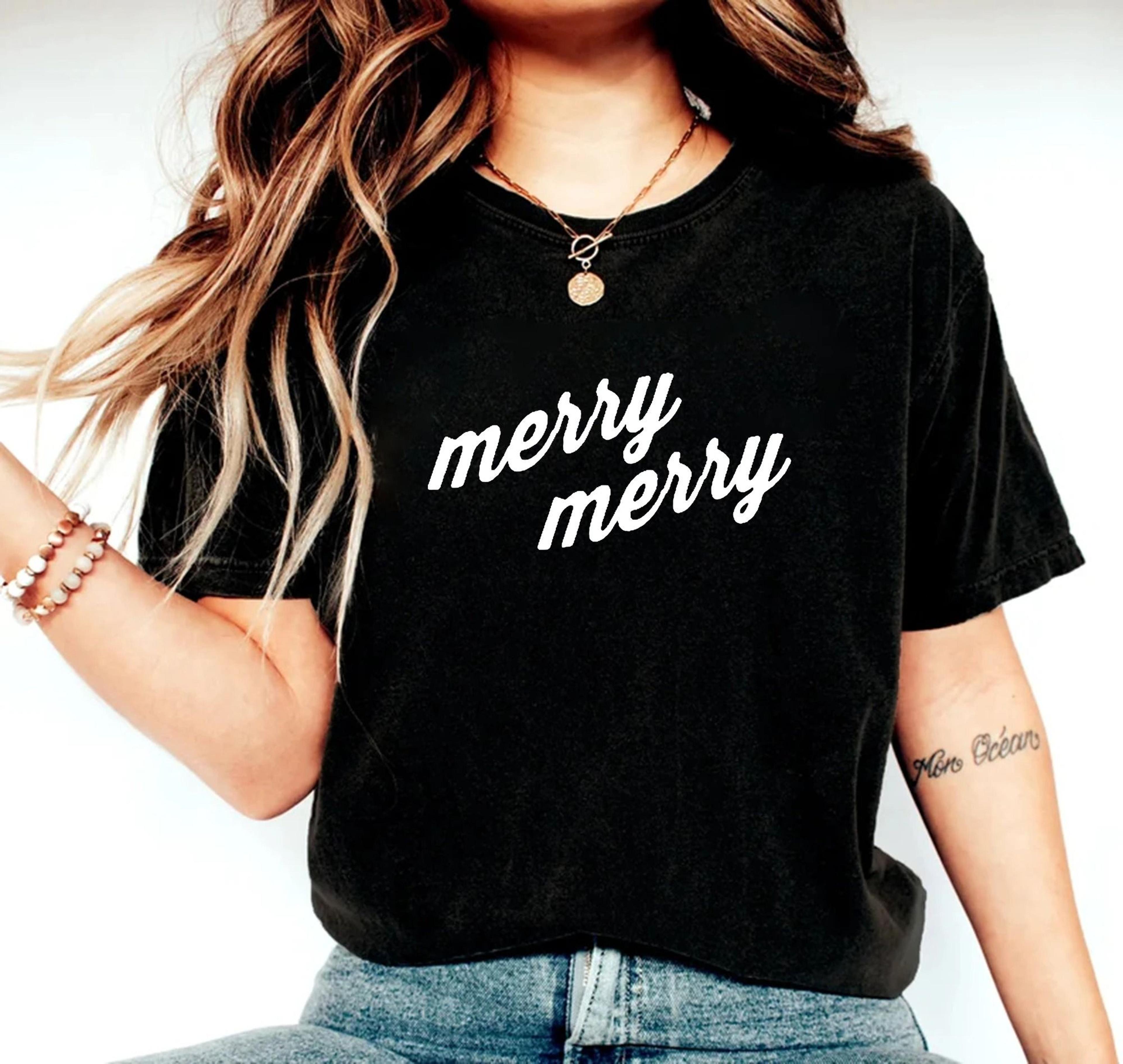 matching family christmas shirt merry christmas t-shirt holiday graphic tee xmas family outfit christmas gift for women