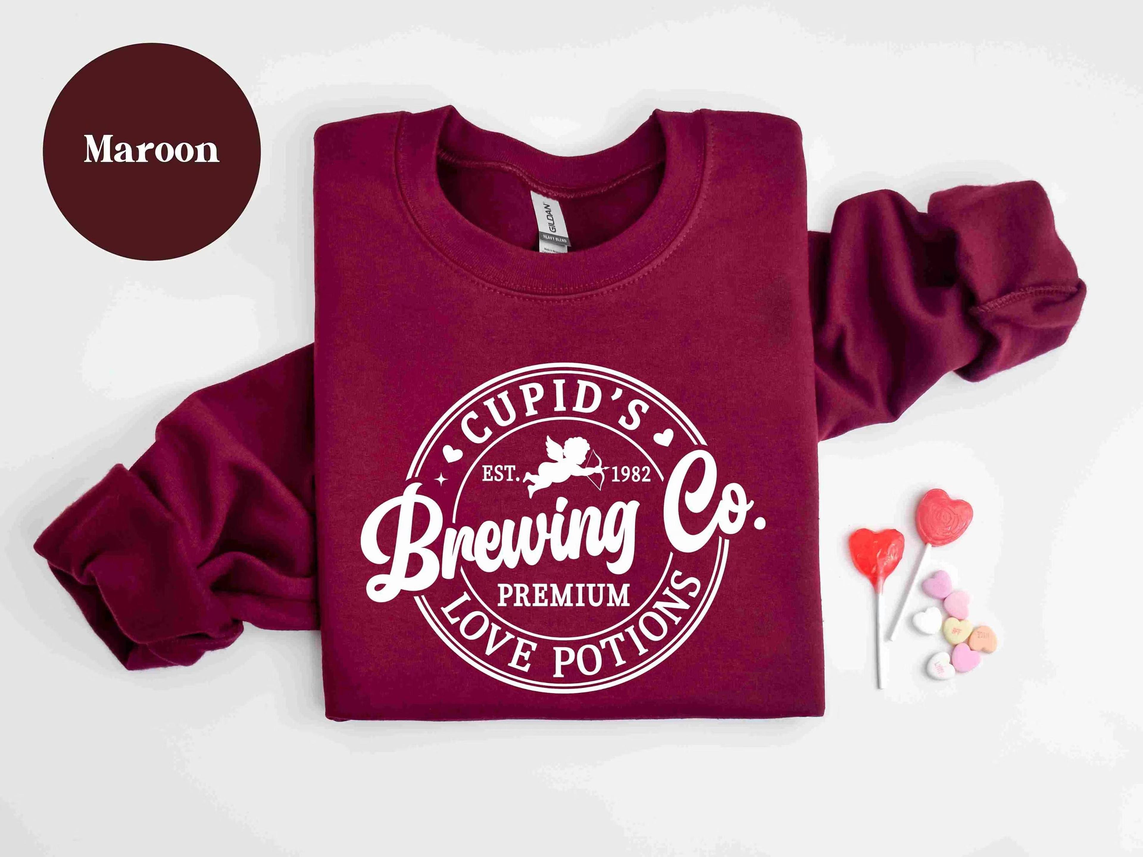 cupid's brewing love potion sweatshirt, valentine sweatshirt, cute valentine outfit, valentine cupid sweater, valentine
