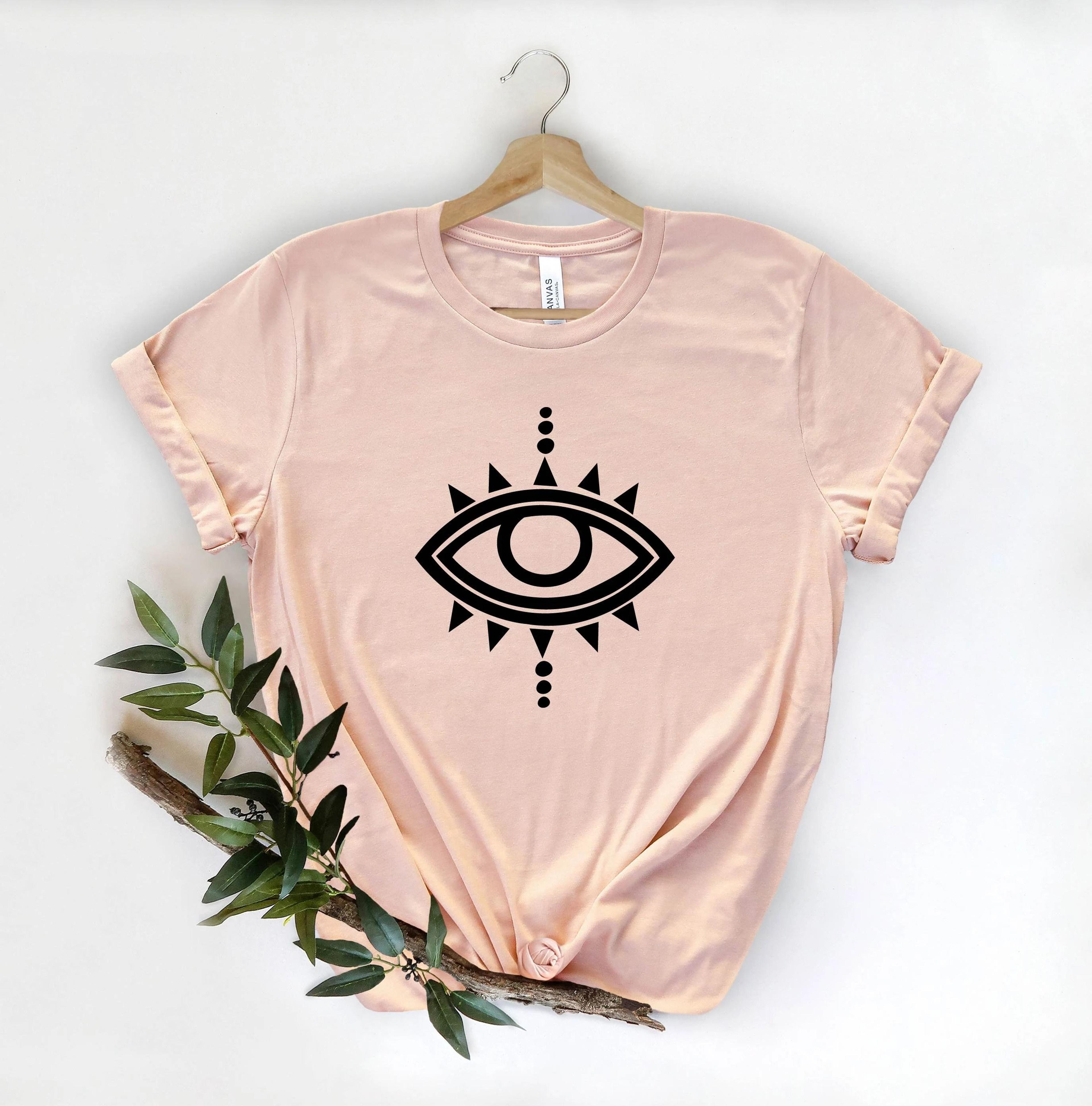 evil eye graphic t-shirt mystical boho spiritual protection tee witchy aesthetic unisex shirt