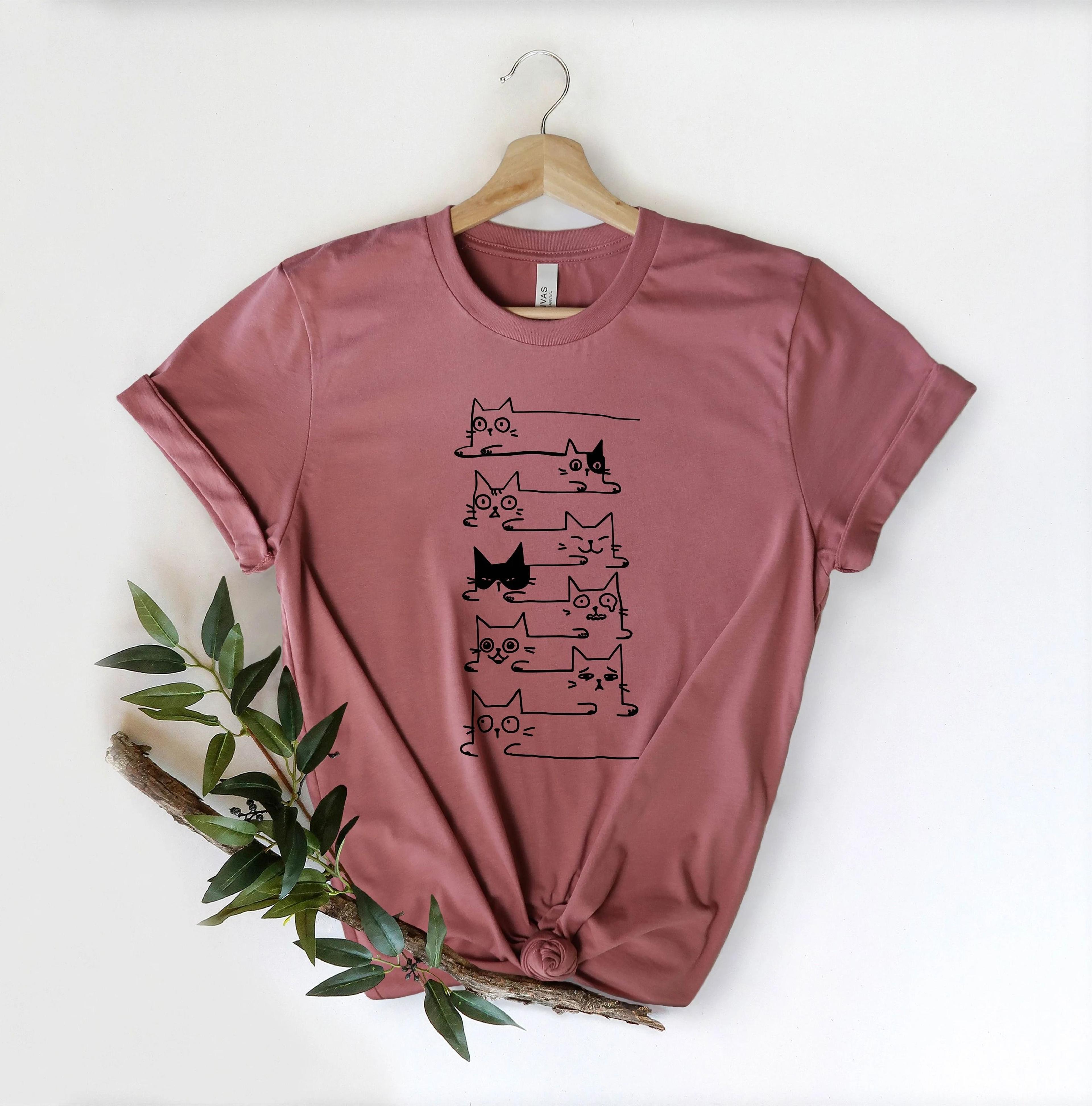 funny cats graphic tee cute kitty humor t-shirt cat lover gift pet owner shirt cat mom dad apparel