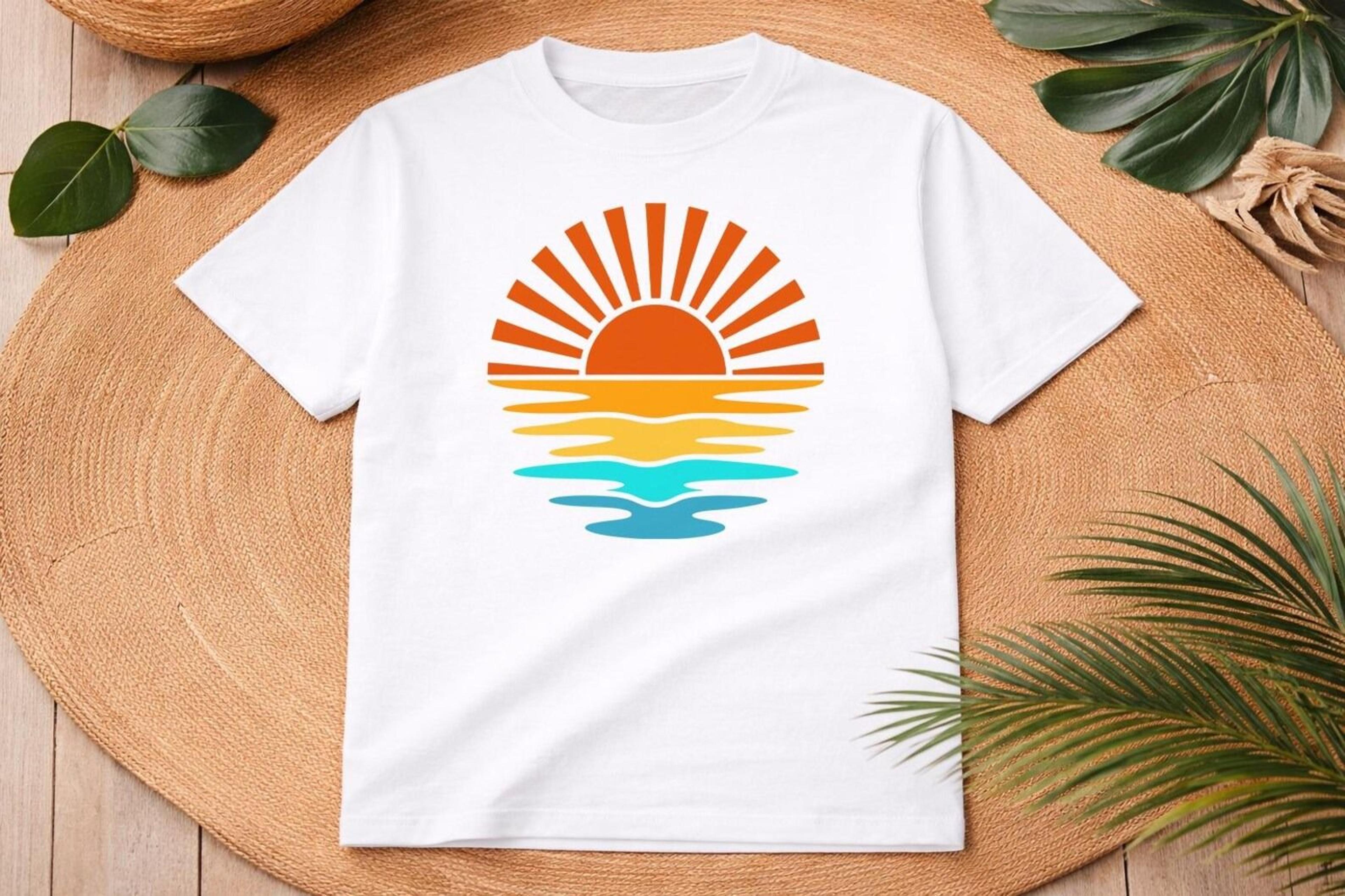 celestial sunset t shirt, nature sunrise graphic tee, beach sea summer shirt, aesthetic sunset print top, cute womens ou