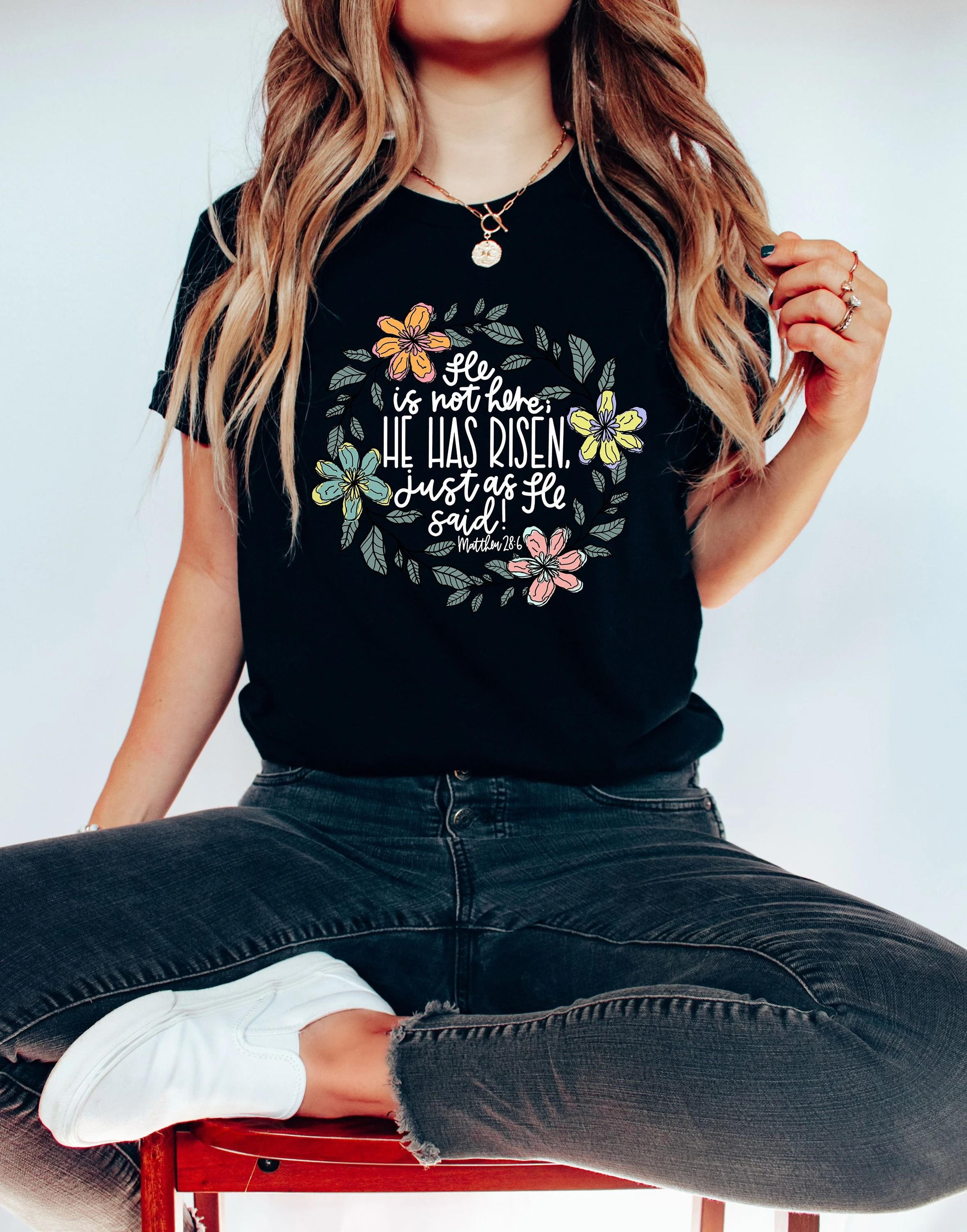 he is not here, he has risen just as he said shirt, christian shirt, easter sweatshirt, church sweatshirt, christian swe