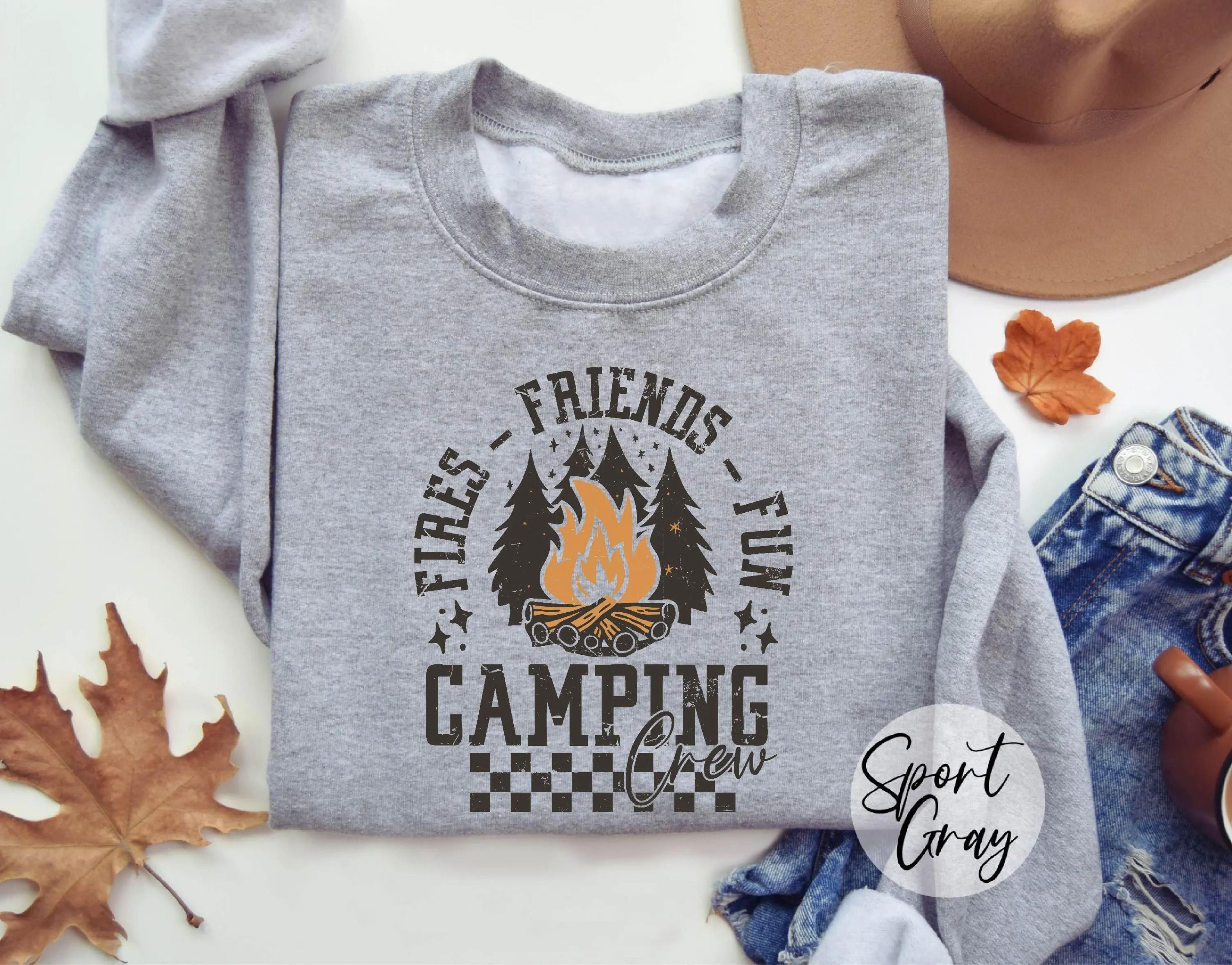 camping crew sweatshirt, cozy camp lover sweater, outdoor adventure pullover
