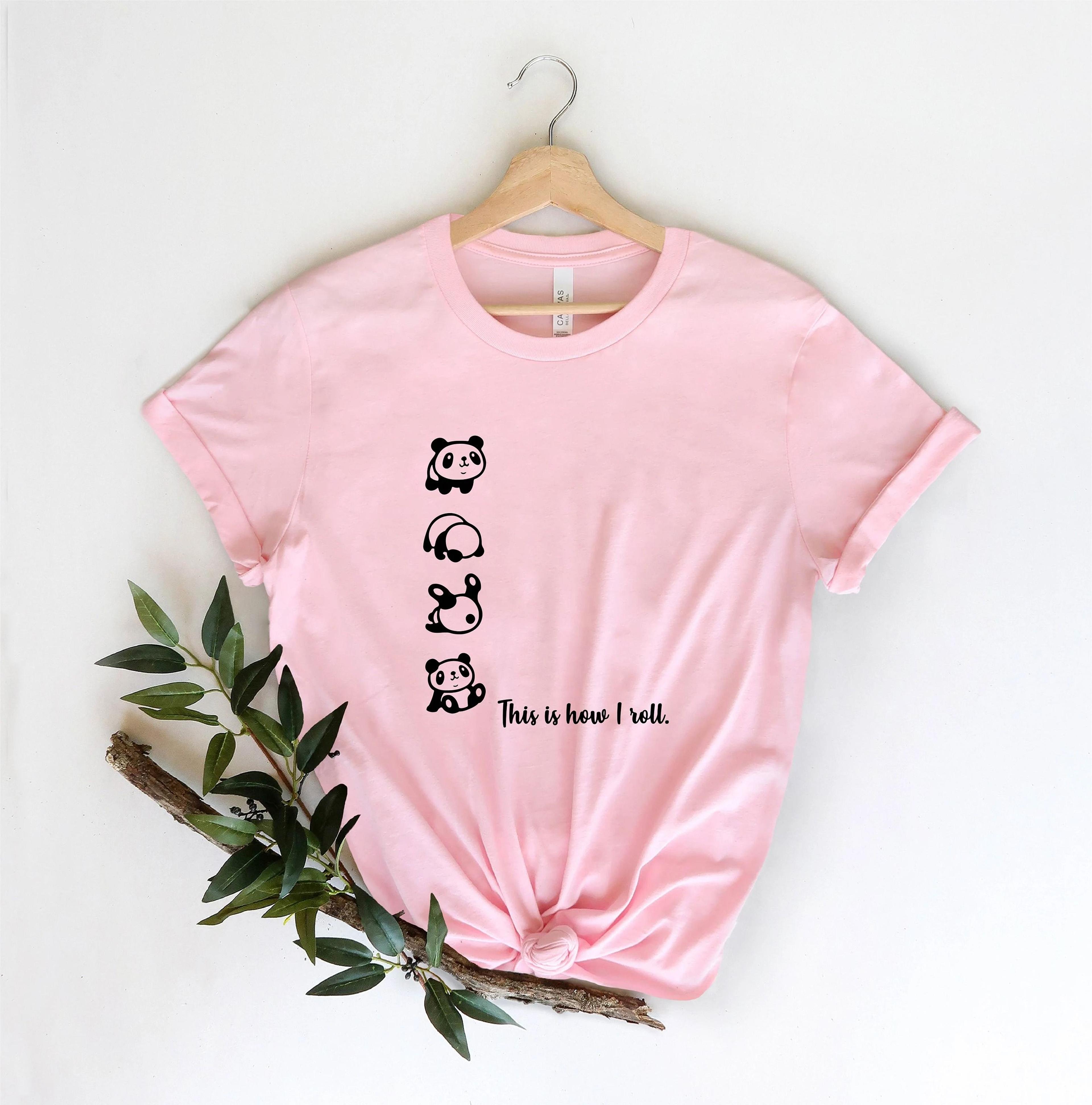 funny pandas shirt, this is how i roll tee, cute panda lover t-shirt