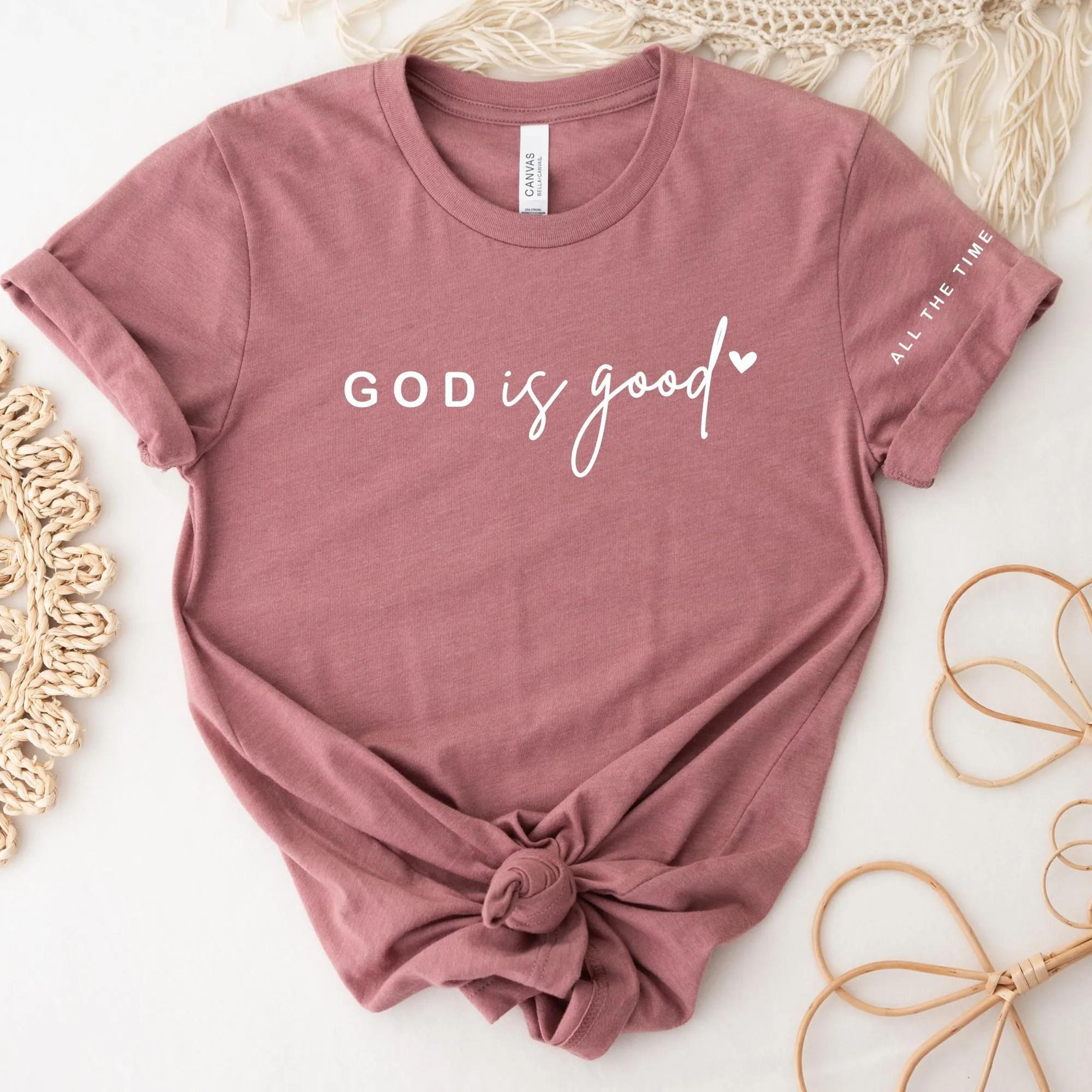 god is good t-shirt, christian easter gift, women's bella canvas tee