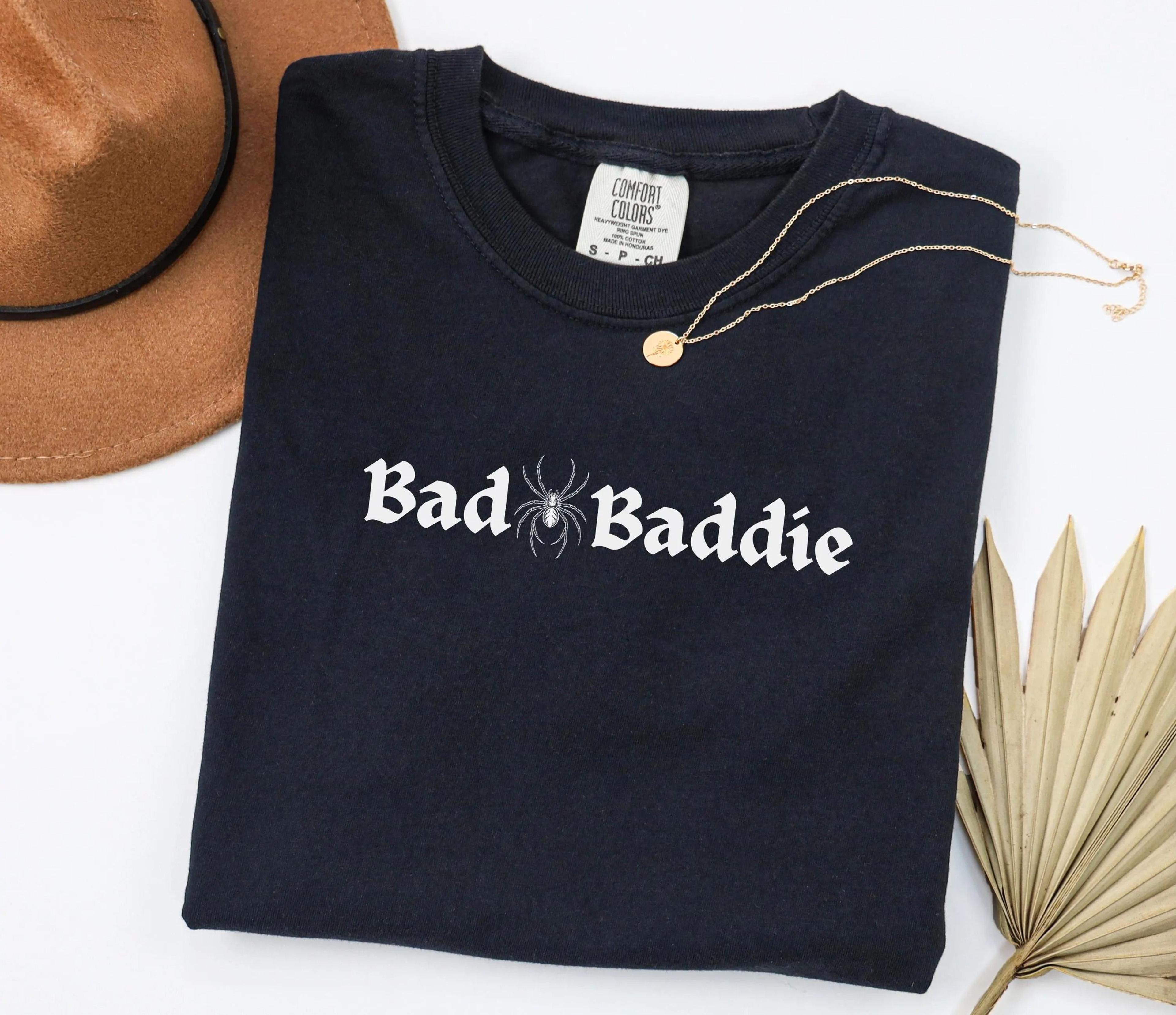 gothic shirt bad baddie, spider graphic tee, goth clothing, alt girl shirt, jeremy
