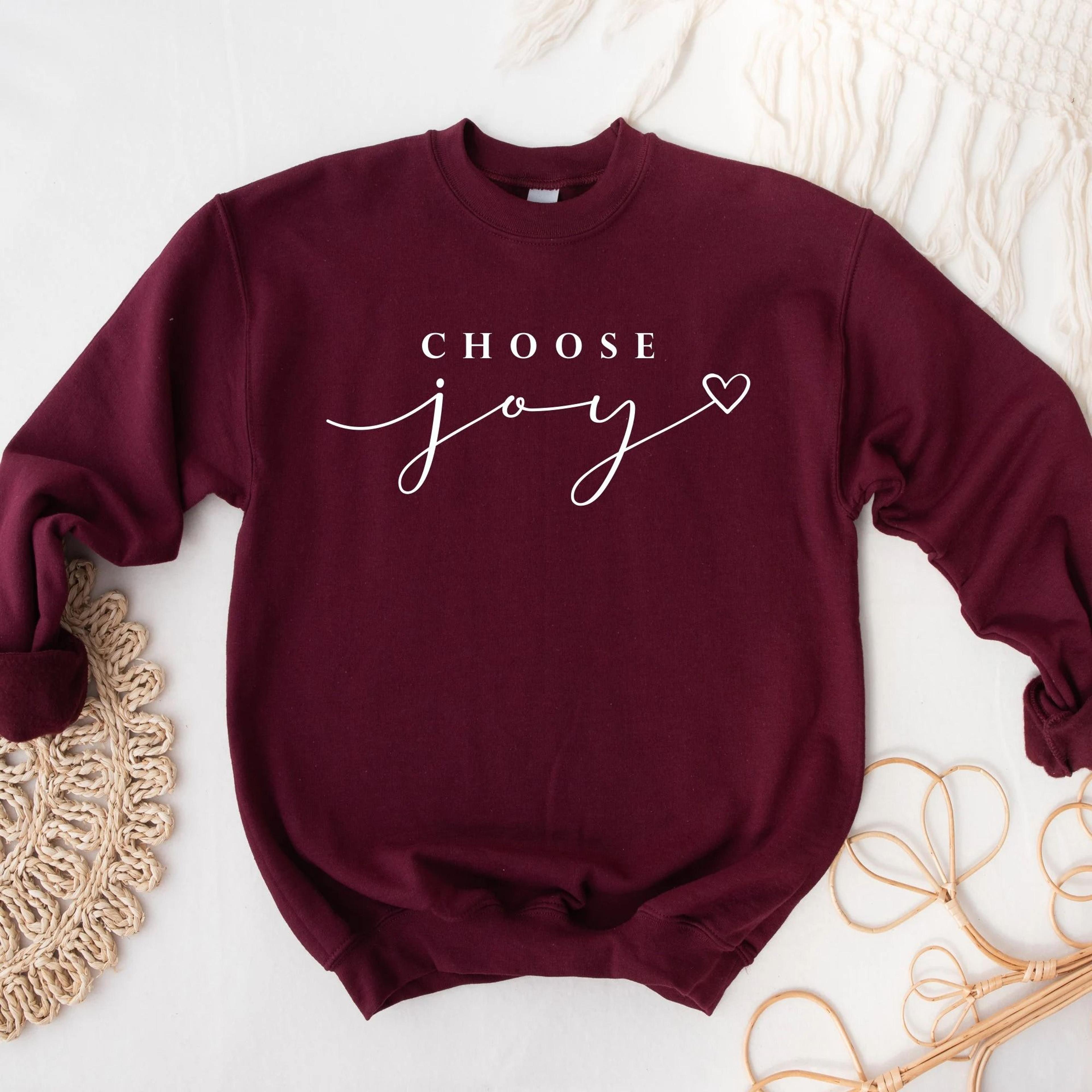 choose joy sweatshirt minimalist women's crewneck