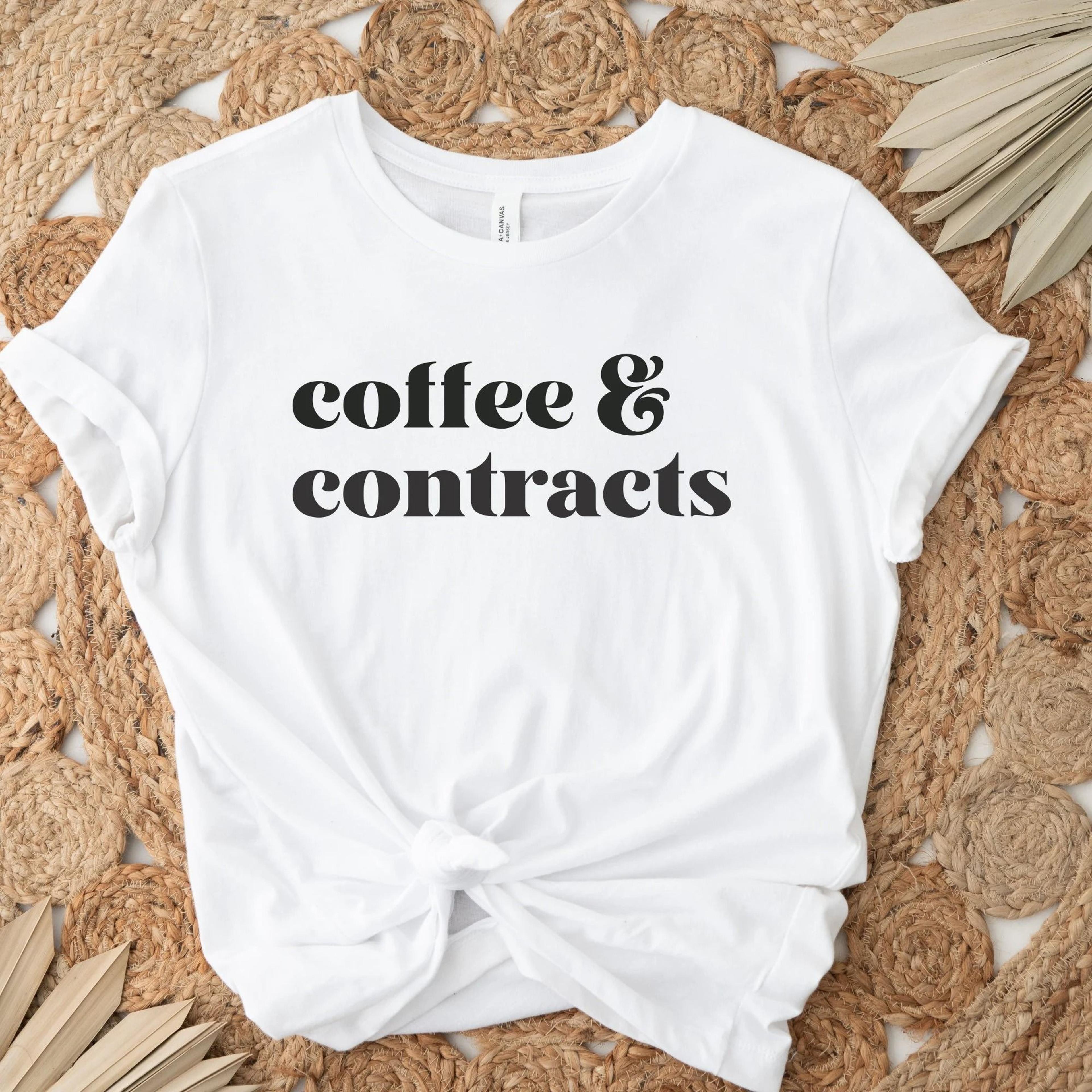 coffee & contracts shirt minimalist broker tee