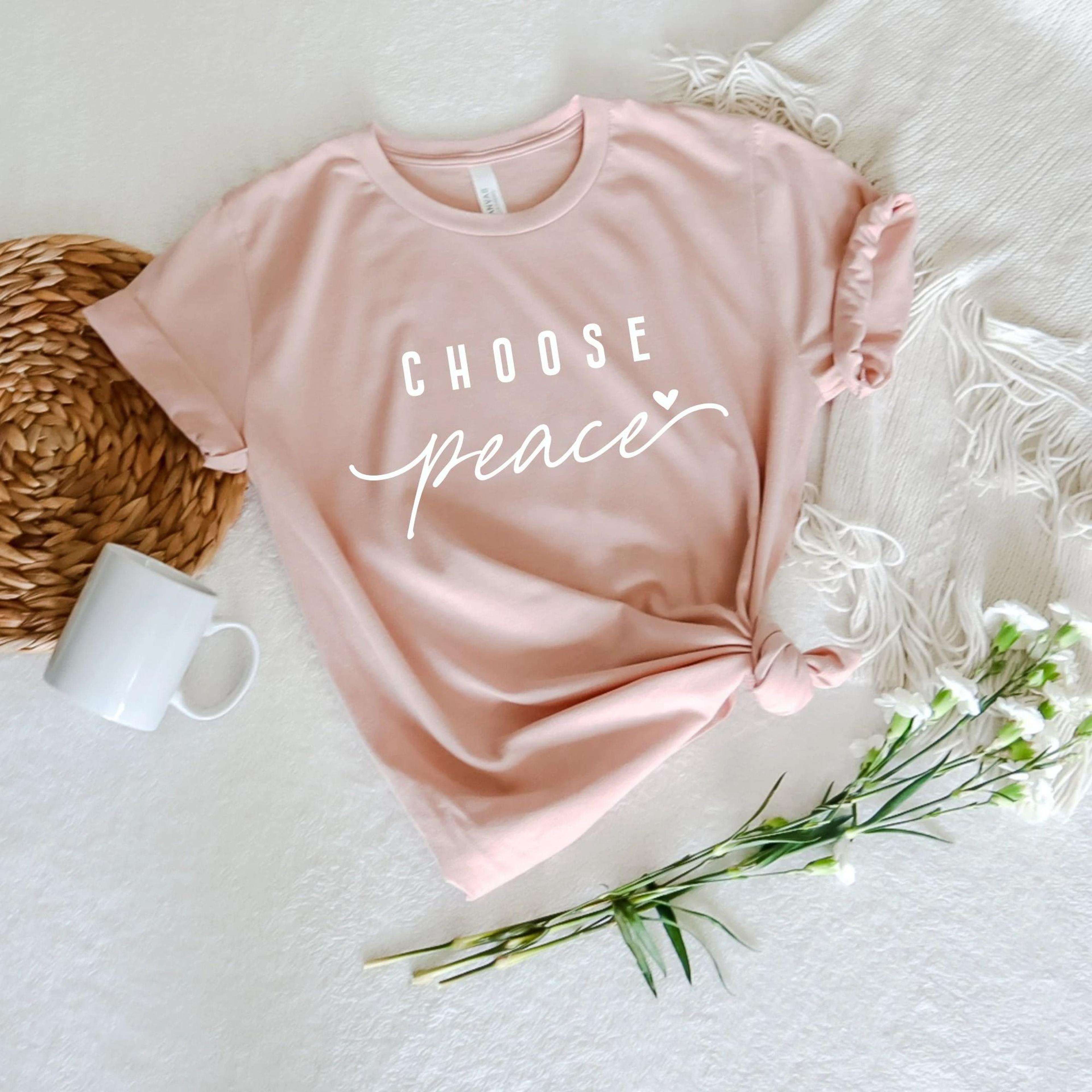 choose peace t-shirt inspirational graphic tee
