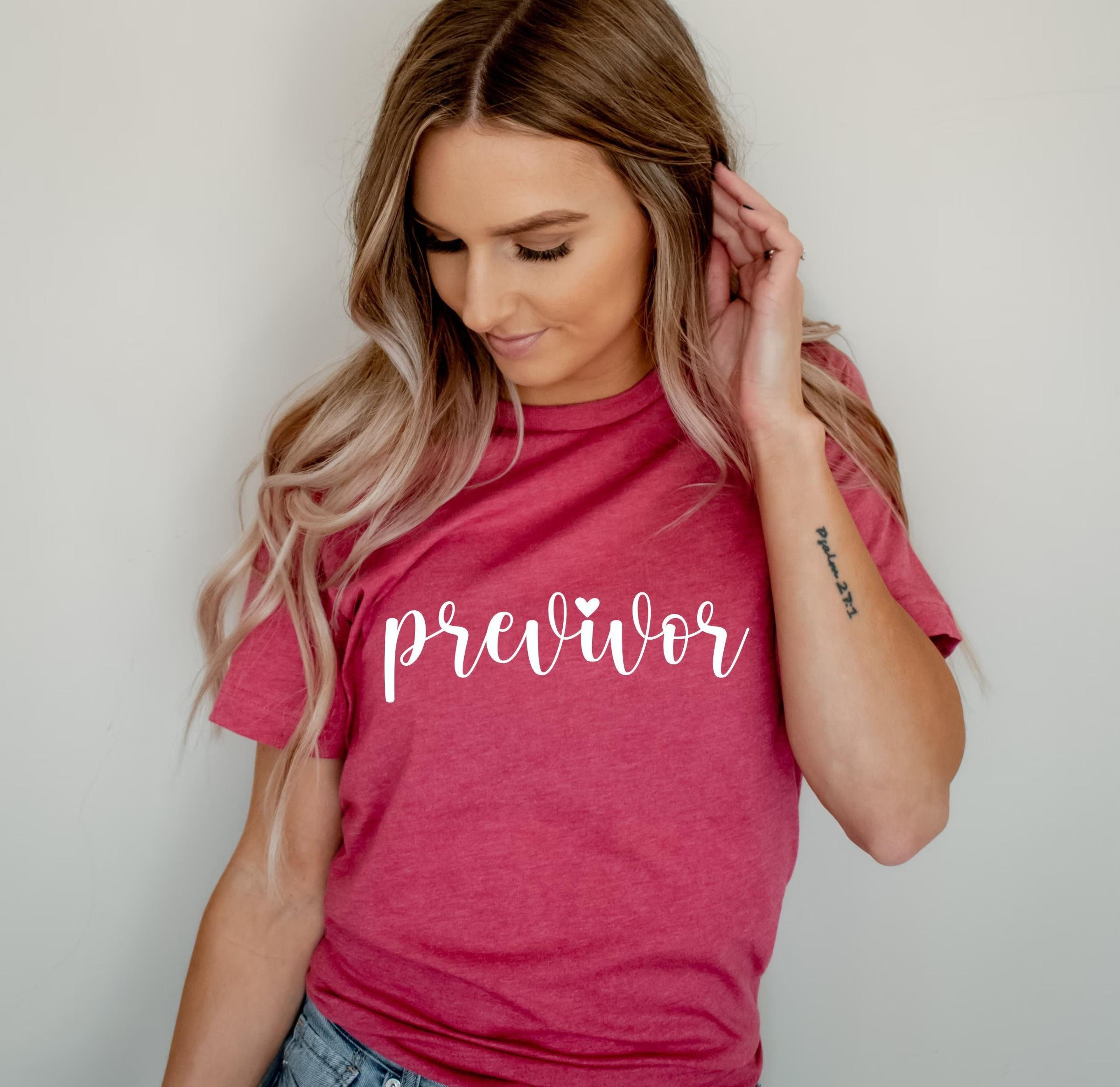 previvor t-shirt breast cancer awareness soft unisex tee