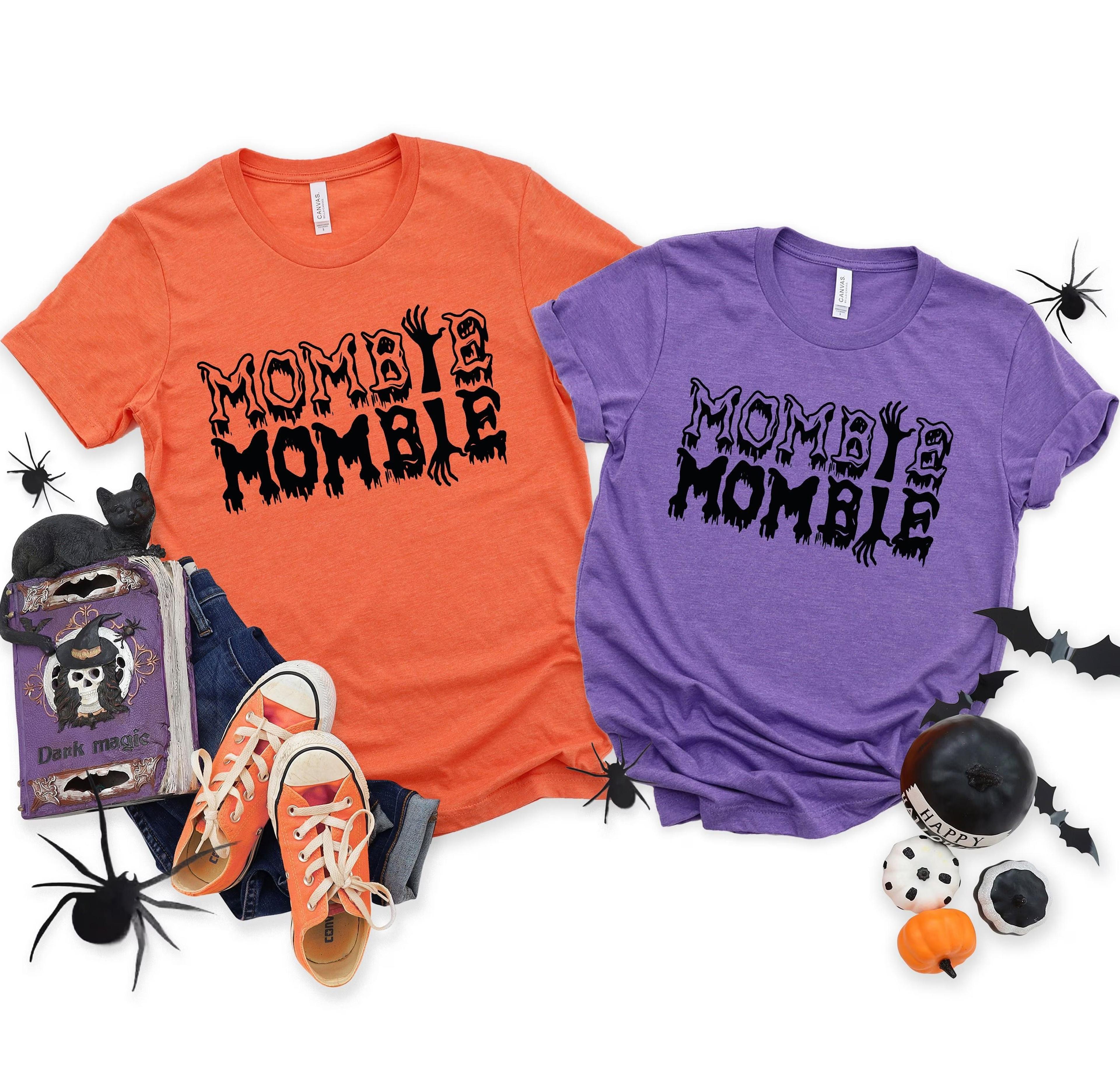 mombie shirt funny zombie hand momster halloween tee