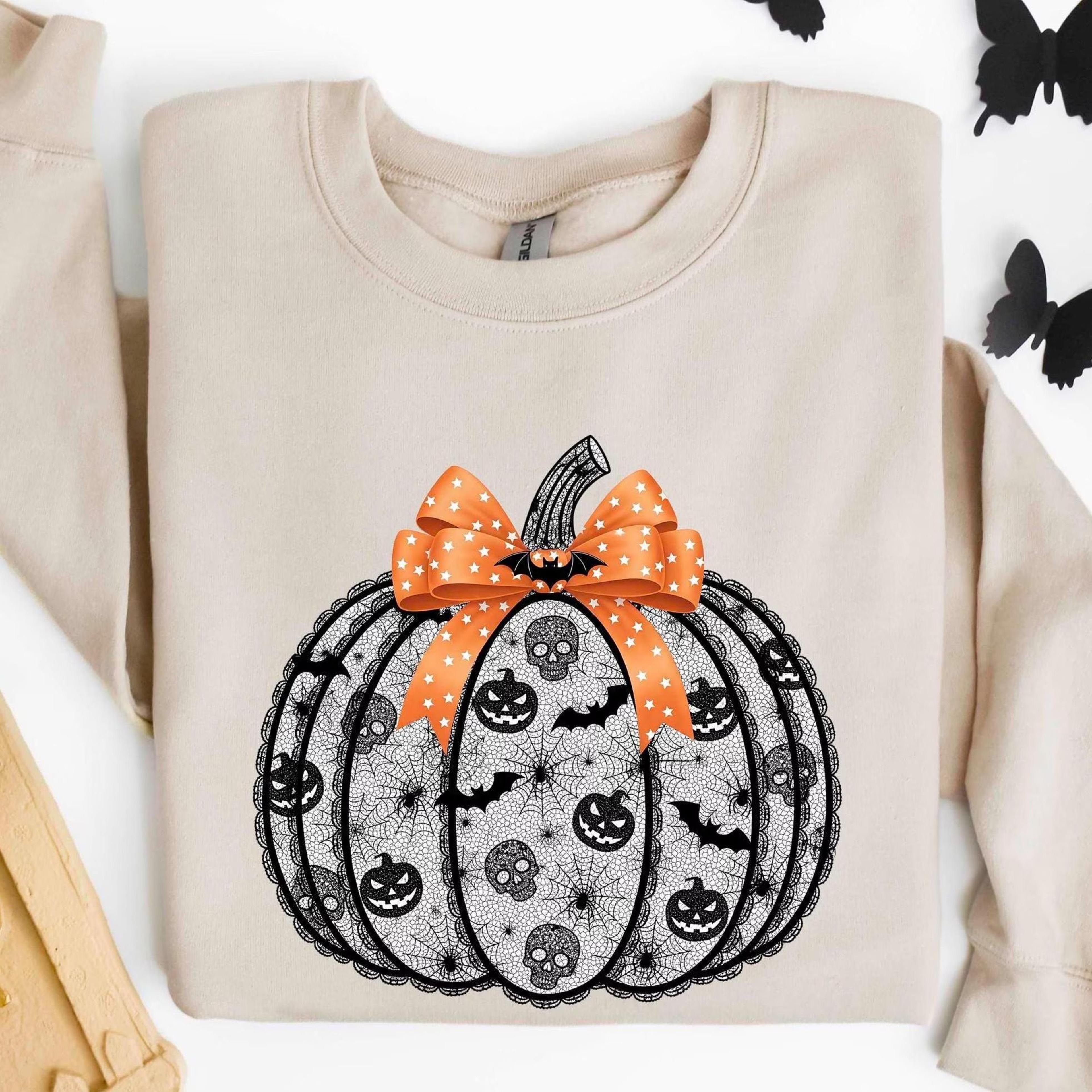 pumpkin season sweatshirt coquette fall vibes cute halloween sweater