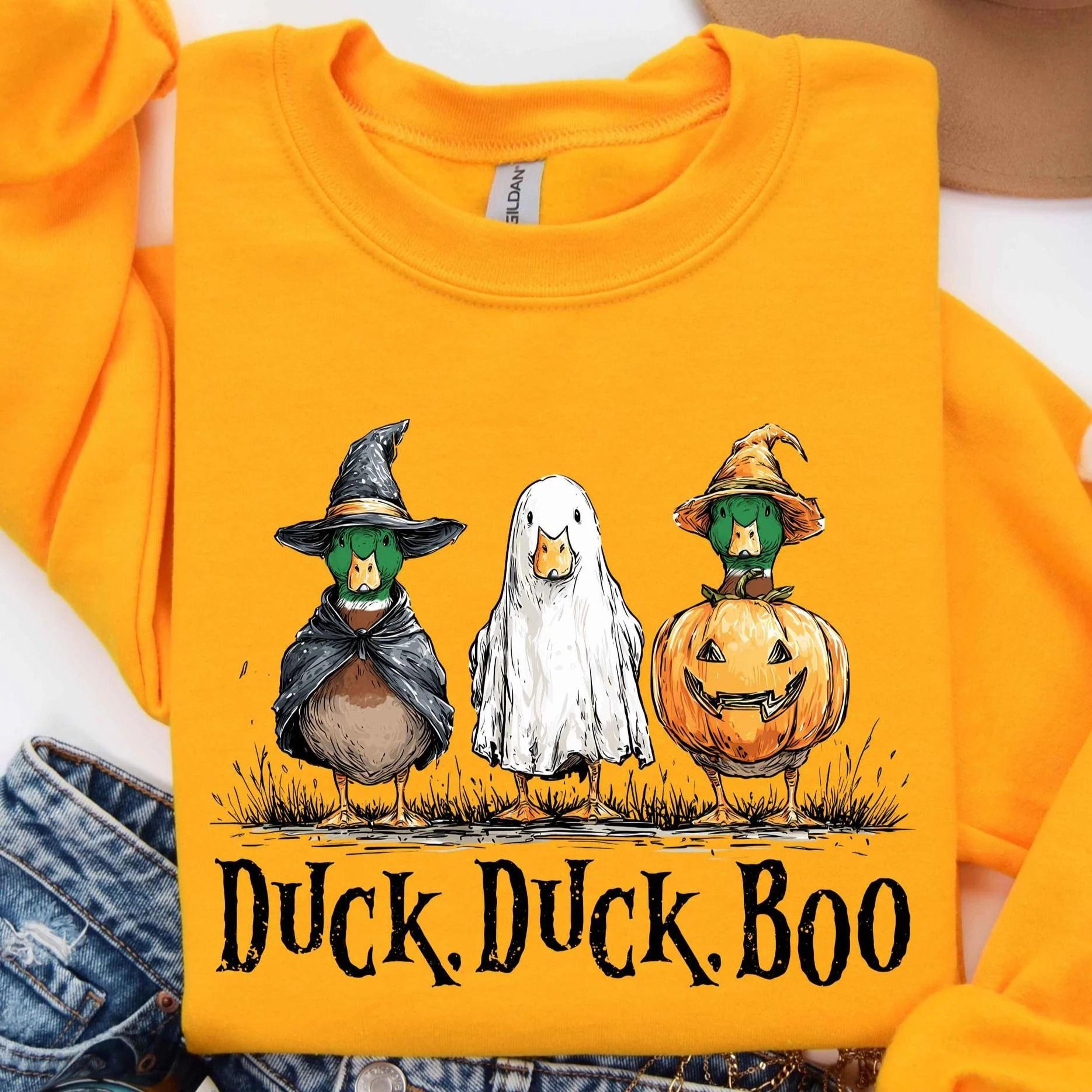 duck duck boo sweatshirt funny spooky goose halloween crewneck