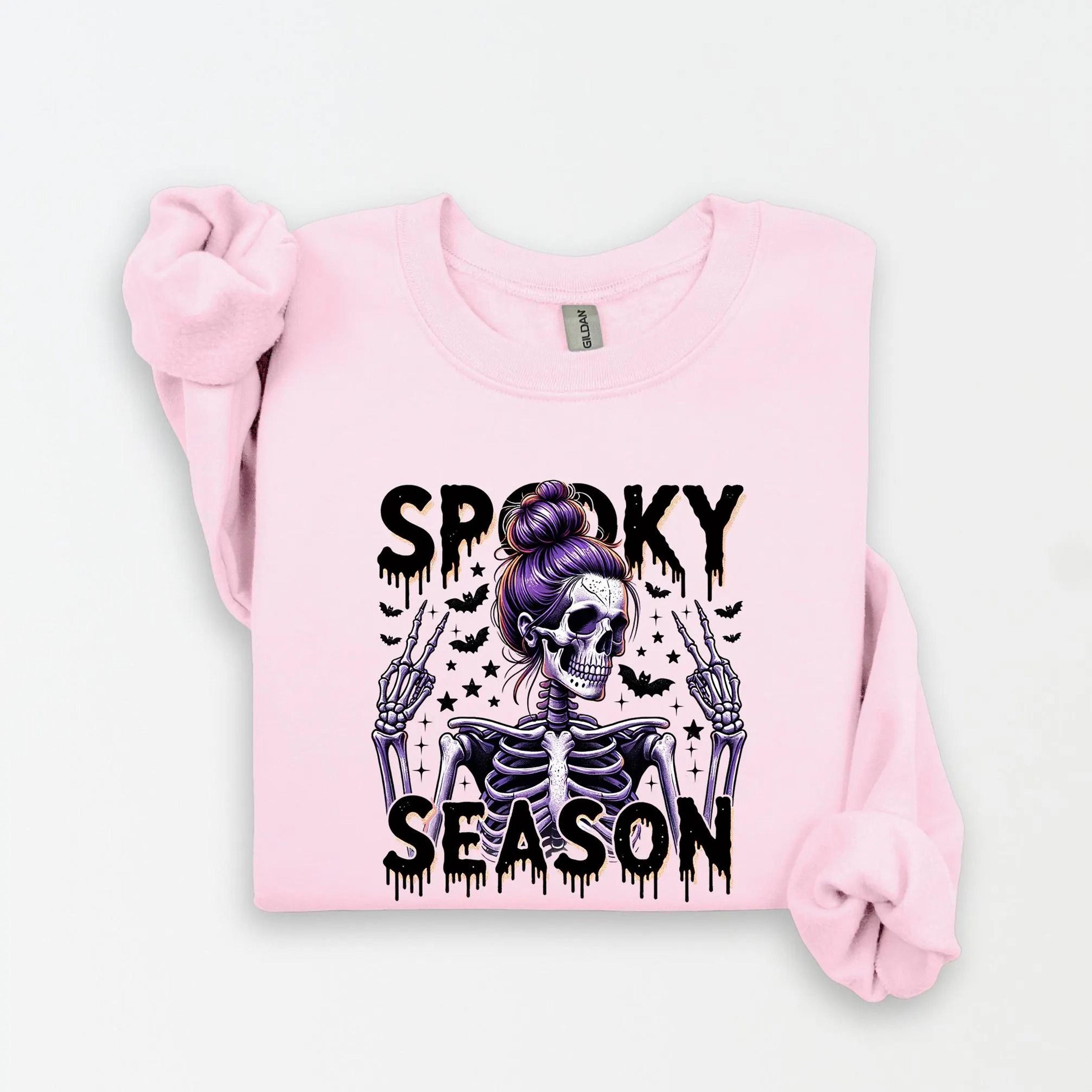 spooky season sweatshirt retro halloween cozy fall vibes crewneck