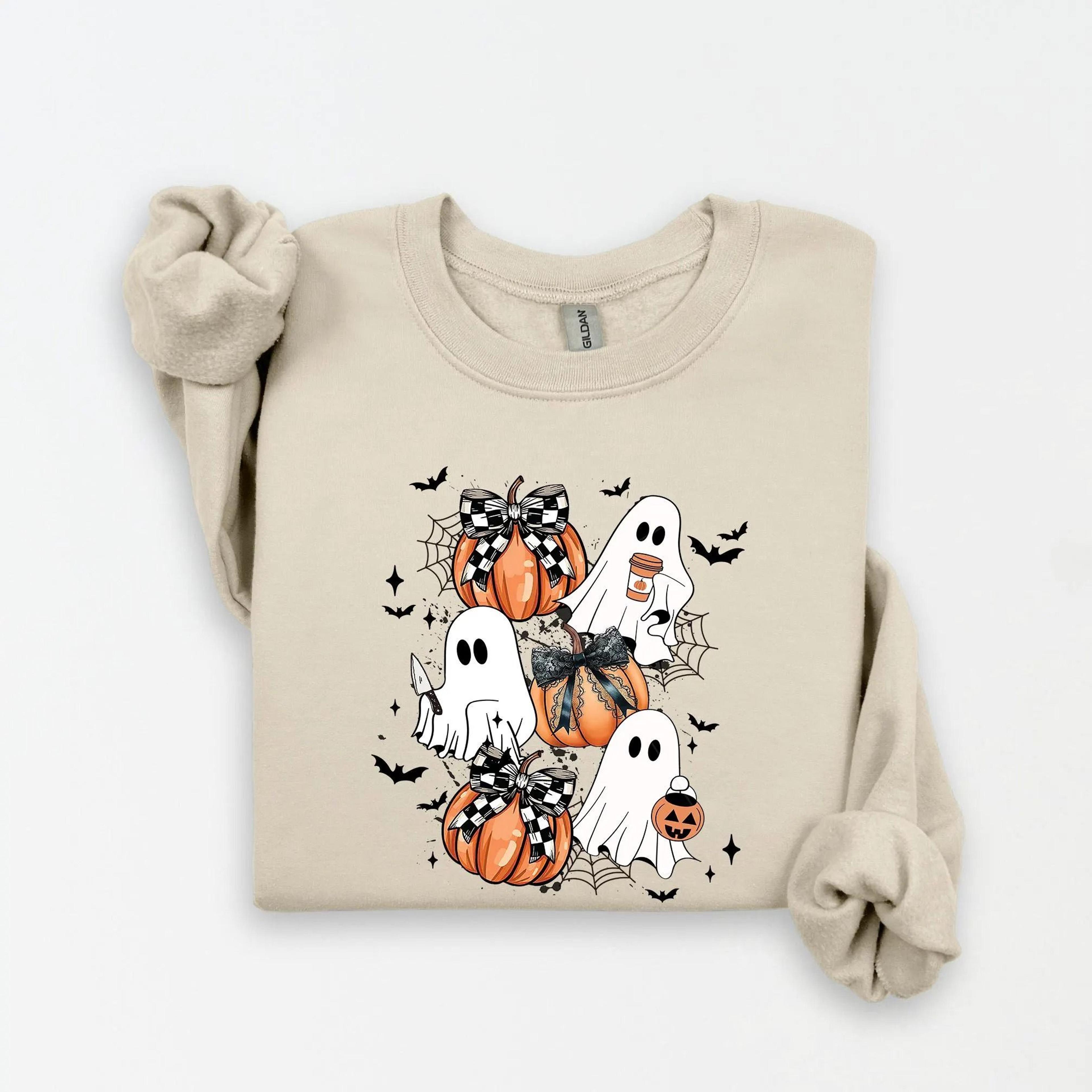 cute spooky season sweatshirt halloween fall cozy crewneck