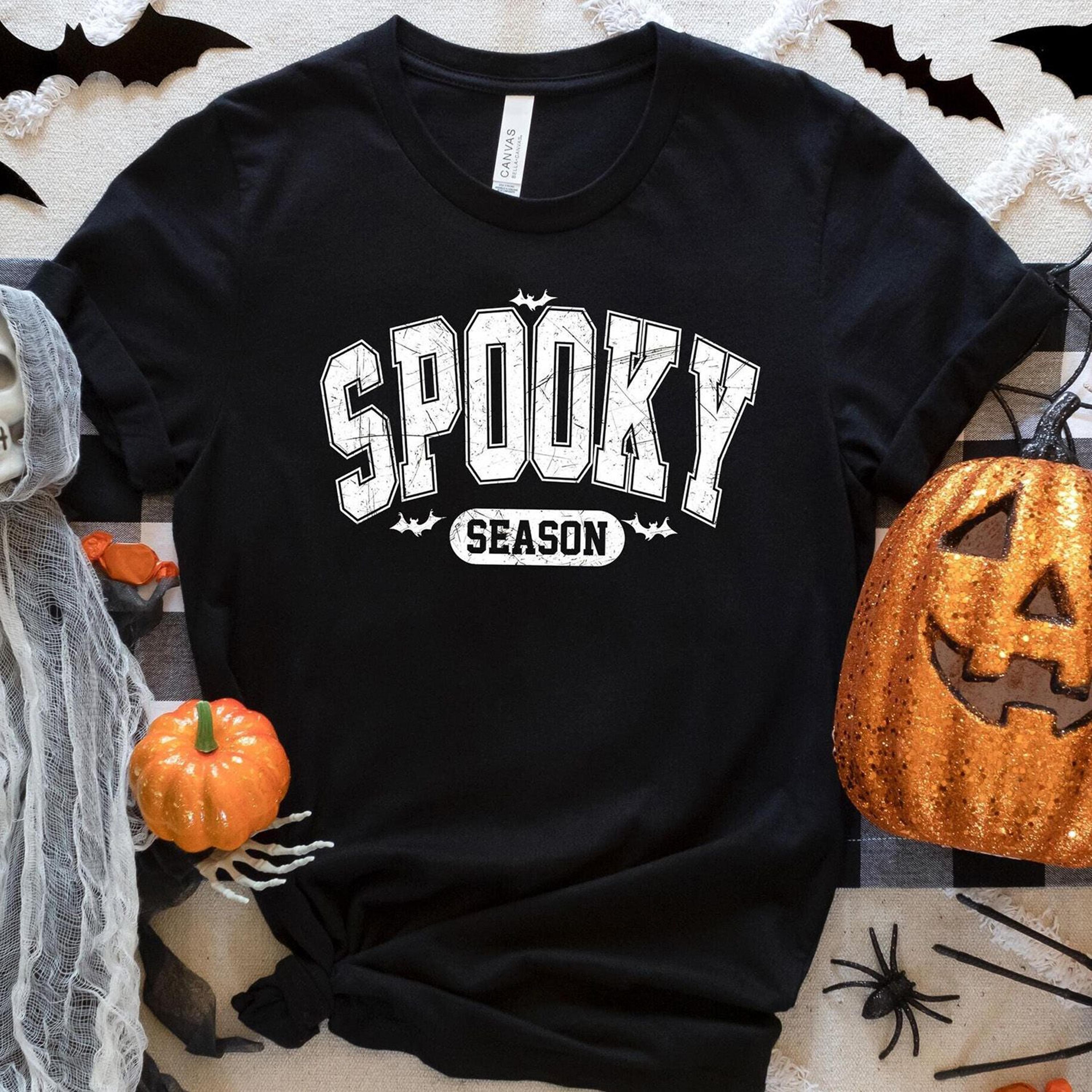retro spooky season shirt vintage halloween cozy fall tee