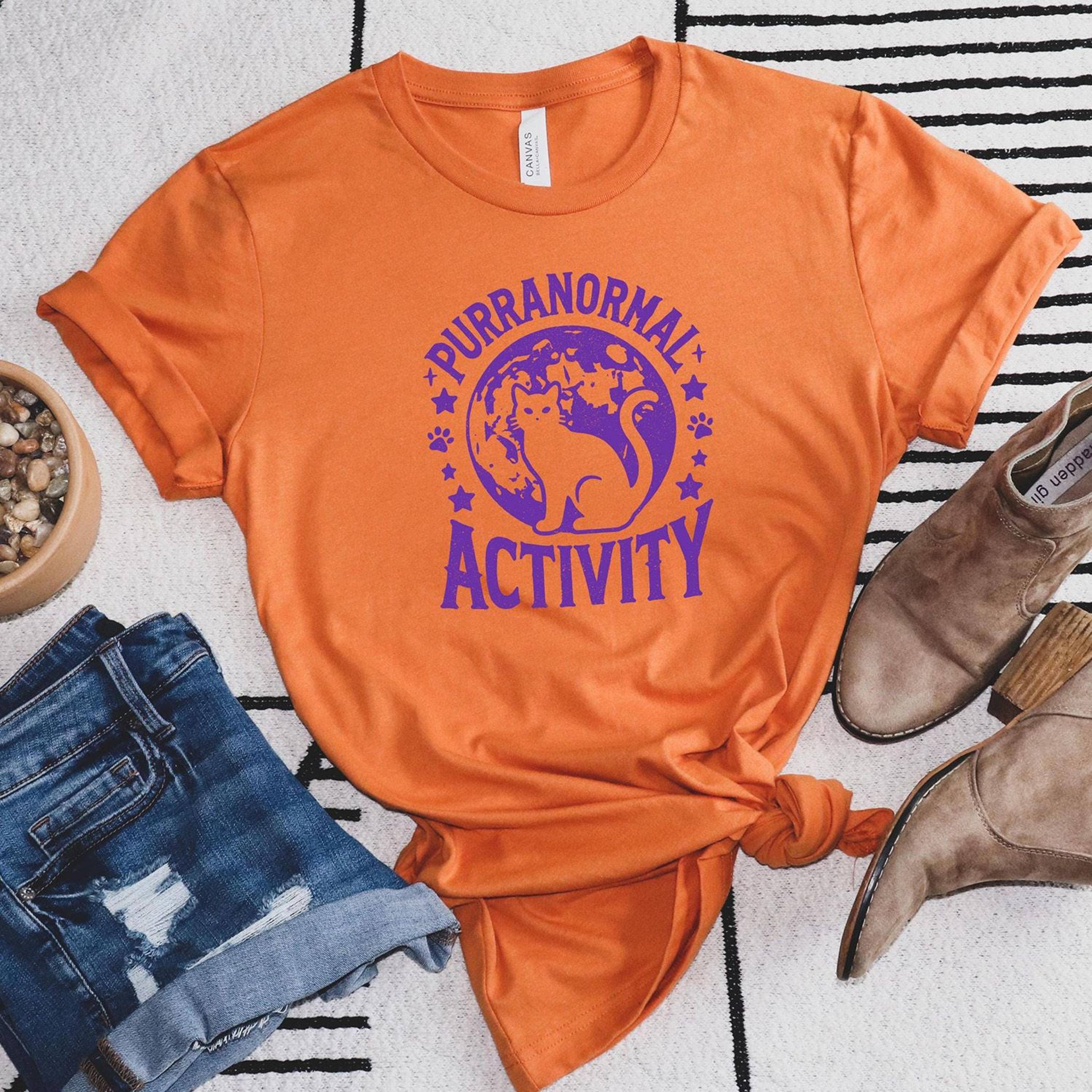 purranormal activity ghost cat shirt funny halloween spooky tee