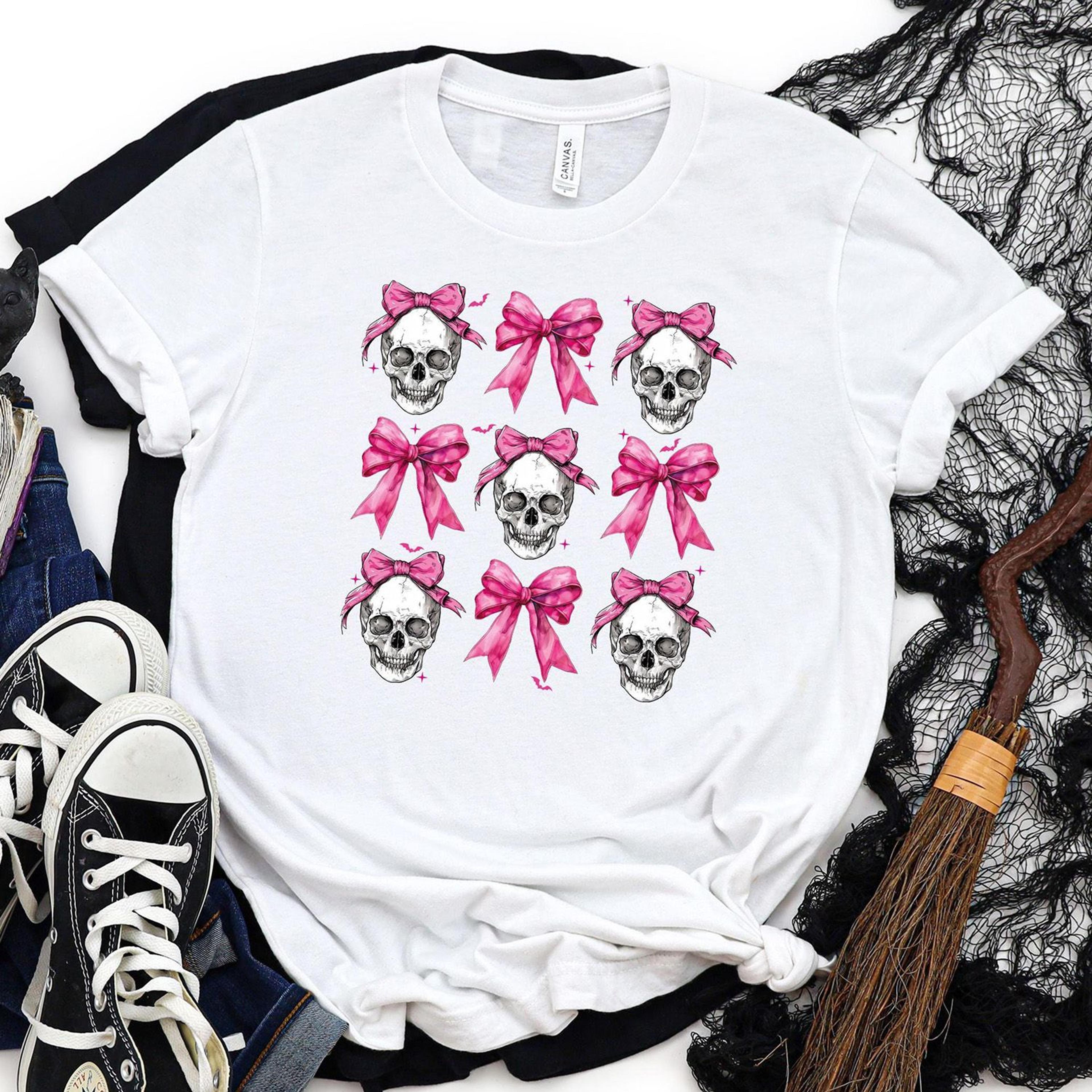 cute ghost coquette bow halloween shirt spooky season tee