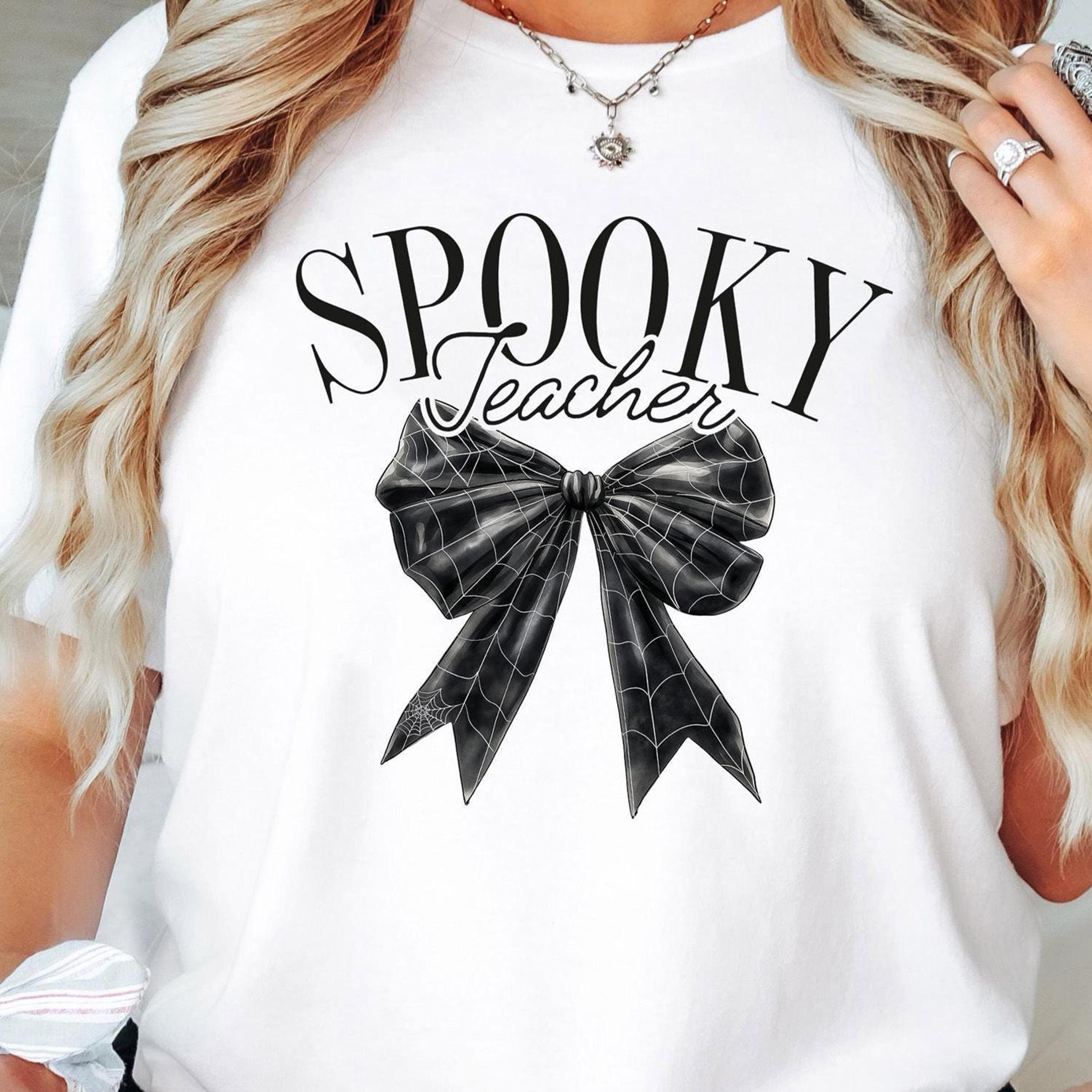 spooky teacher halloween shirt librarian book lover reading tee