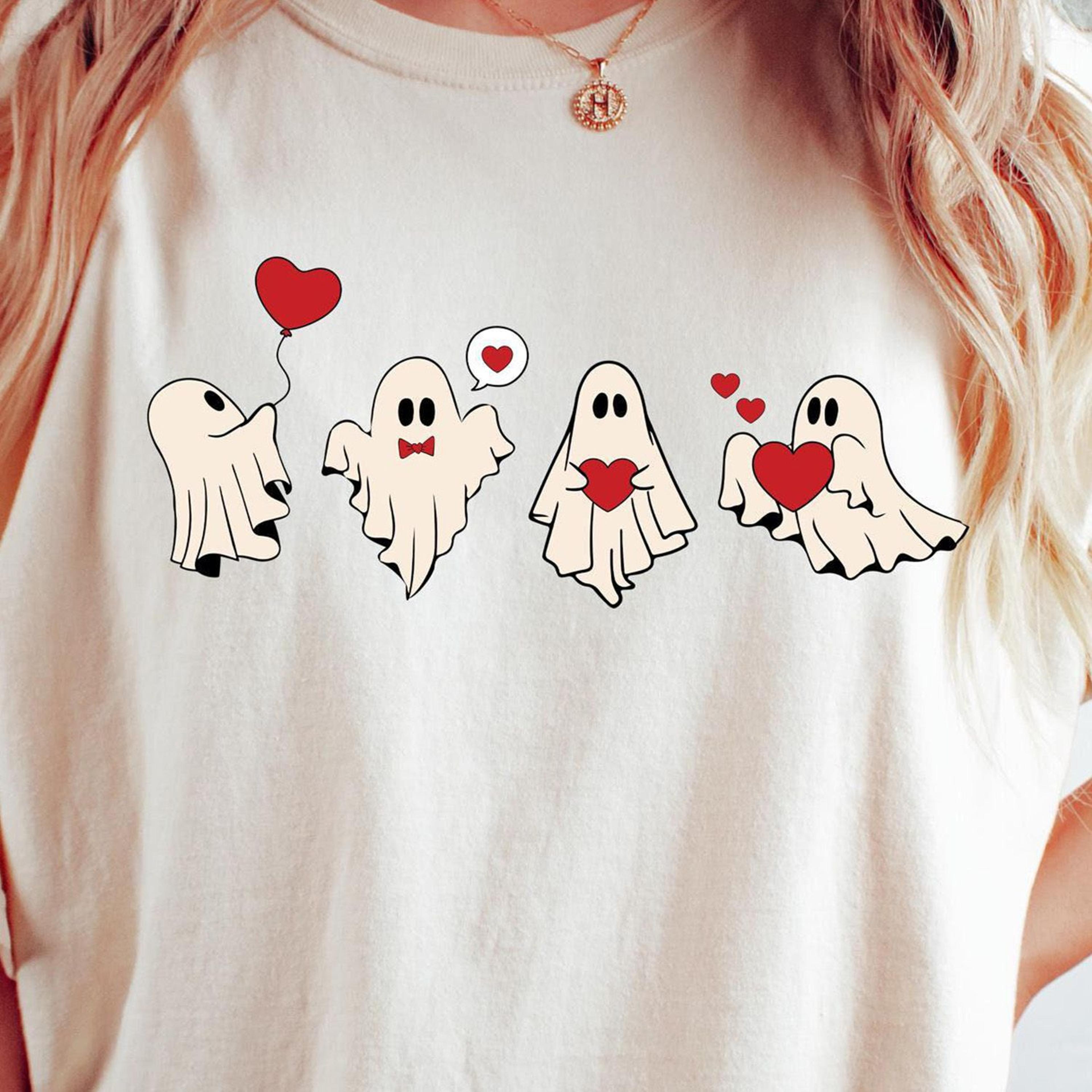 cute halloween ghosts shirt, ghost lovers shirt, women halloween shirt, cute fall shirt, spooky season shirt,