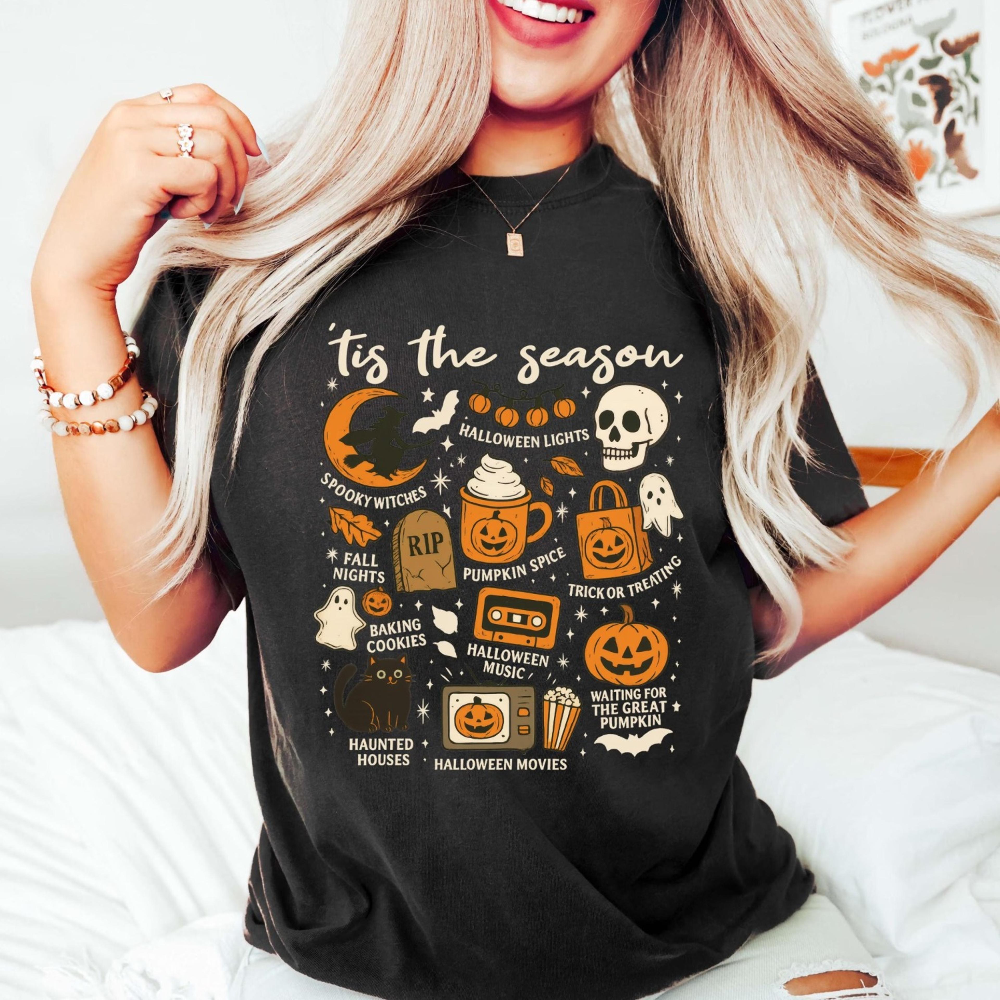 retro halloween shirt, halloween vibes shirt, tis the season shirt, spooky season shirt, spooky vibes tee, halloween gif