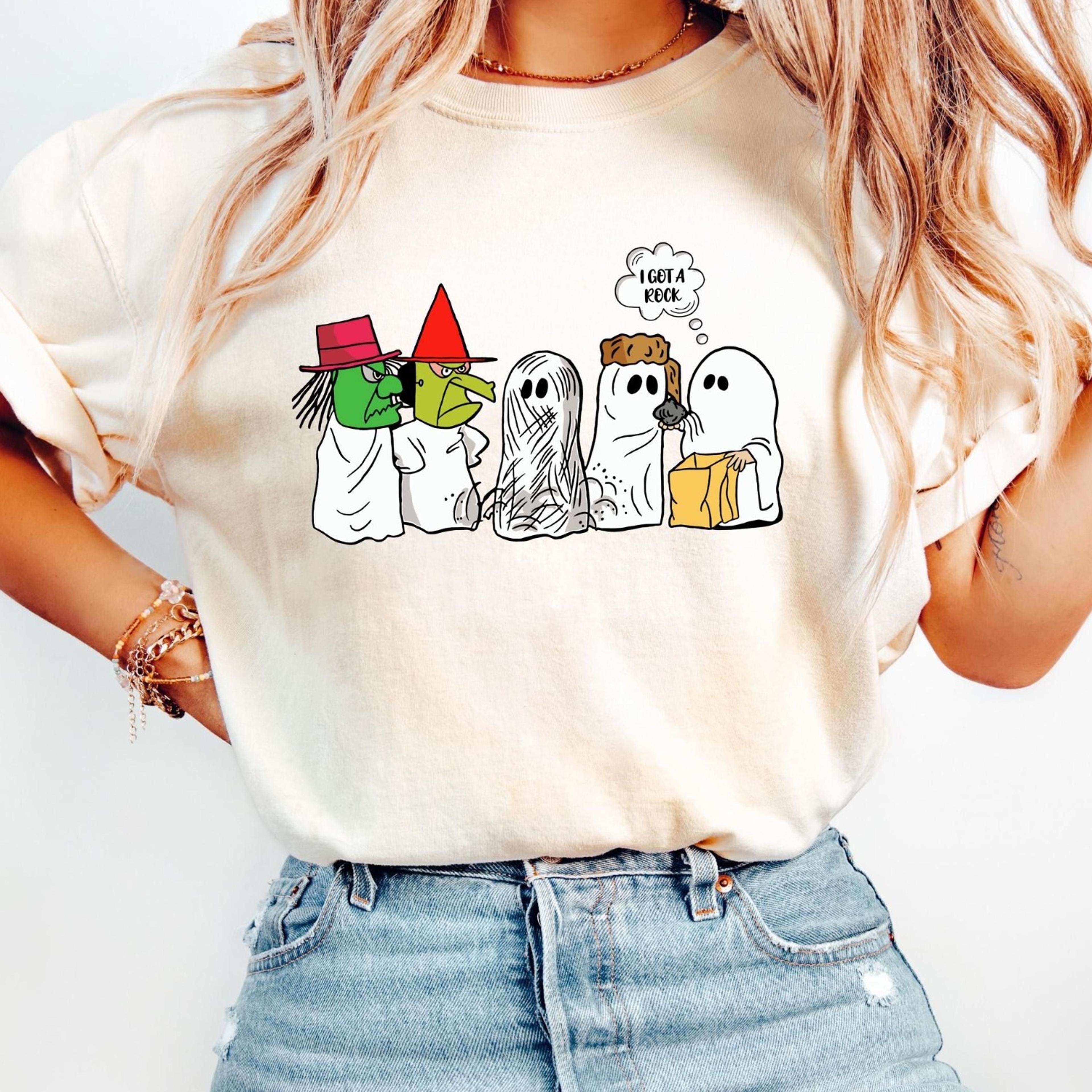 i got a rock halloween meme shirt, custom comfort halloween t shirt, funny ghost t-shirt, spooky shirt, trendy halloween