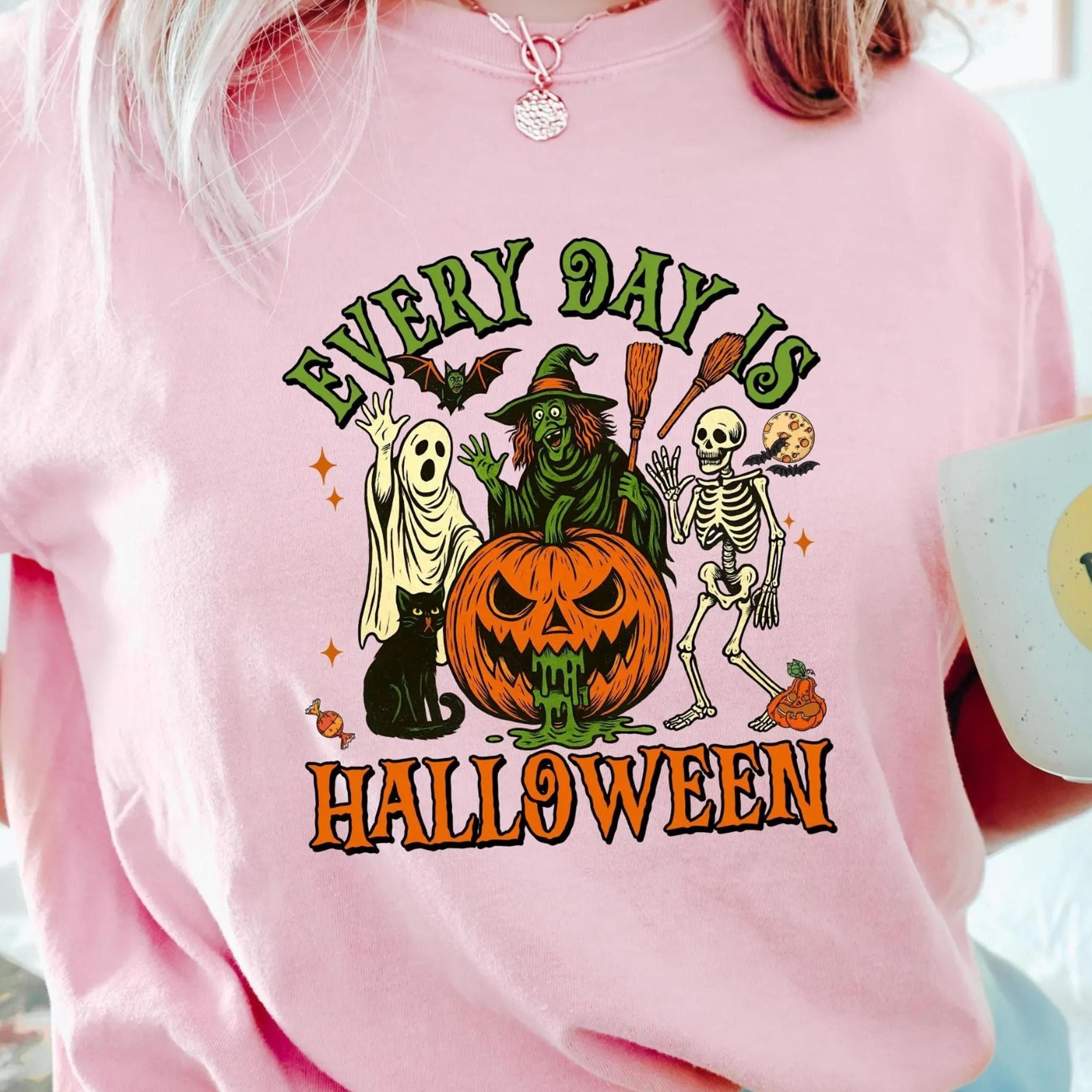 day is halloween shirt, retro spooky t-shirt, fall skeleton t-shirt, halloween shirt, horror shirt, spooky season gift