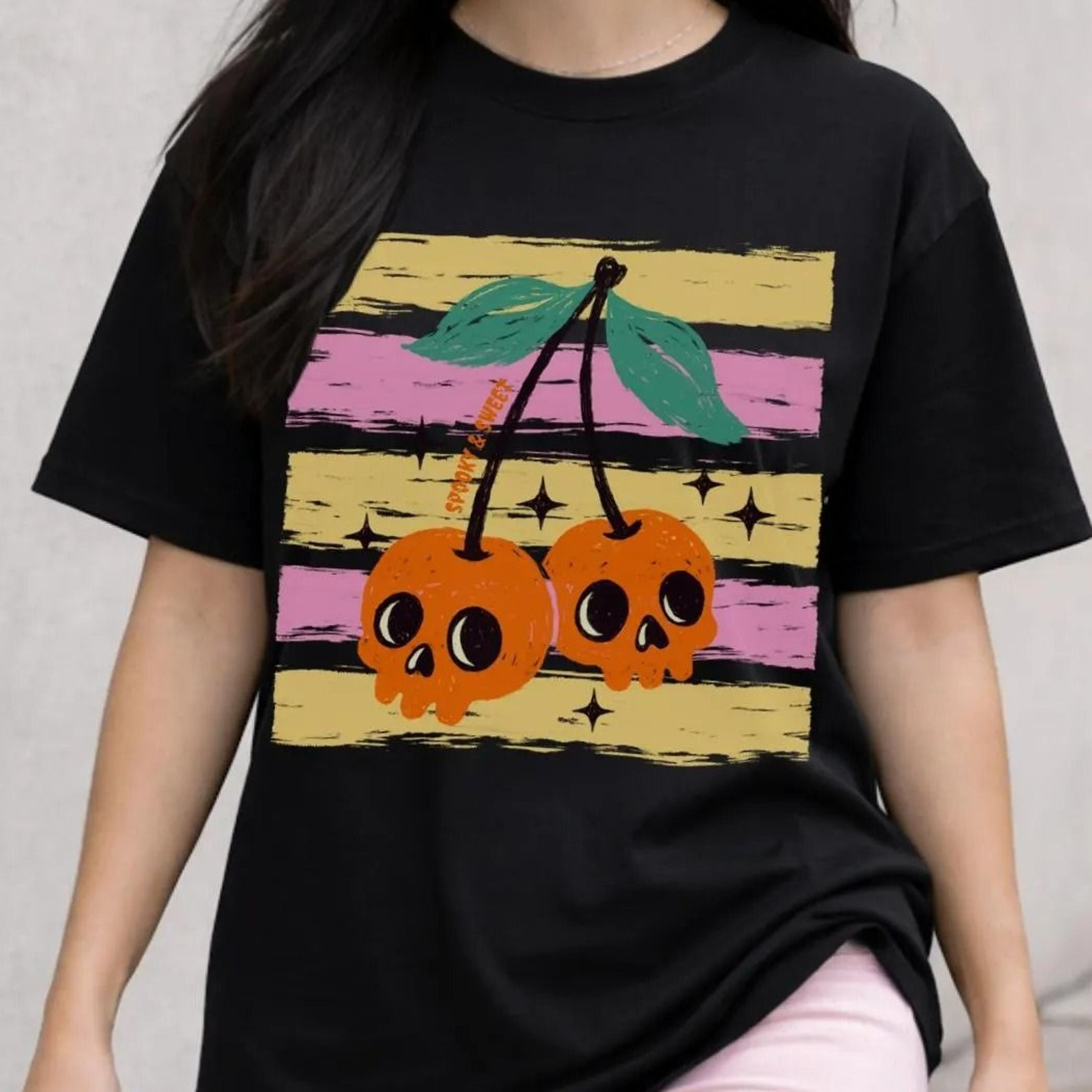 preppy halloween shirt, cute spooky season t-shirt, coquette halloween tee, girly halloween outfit, retro pink halloween