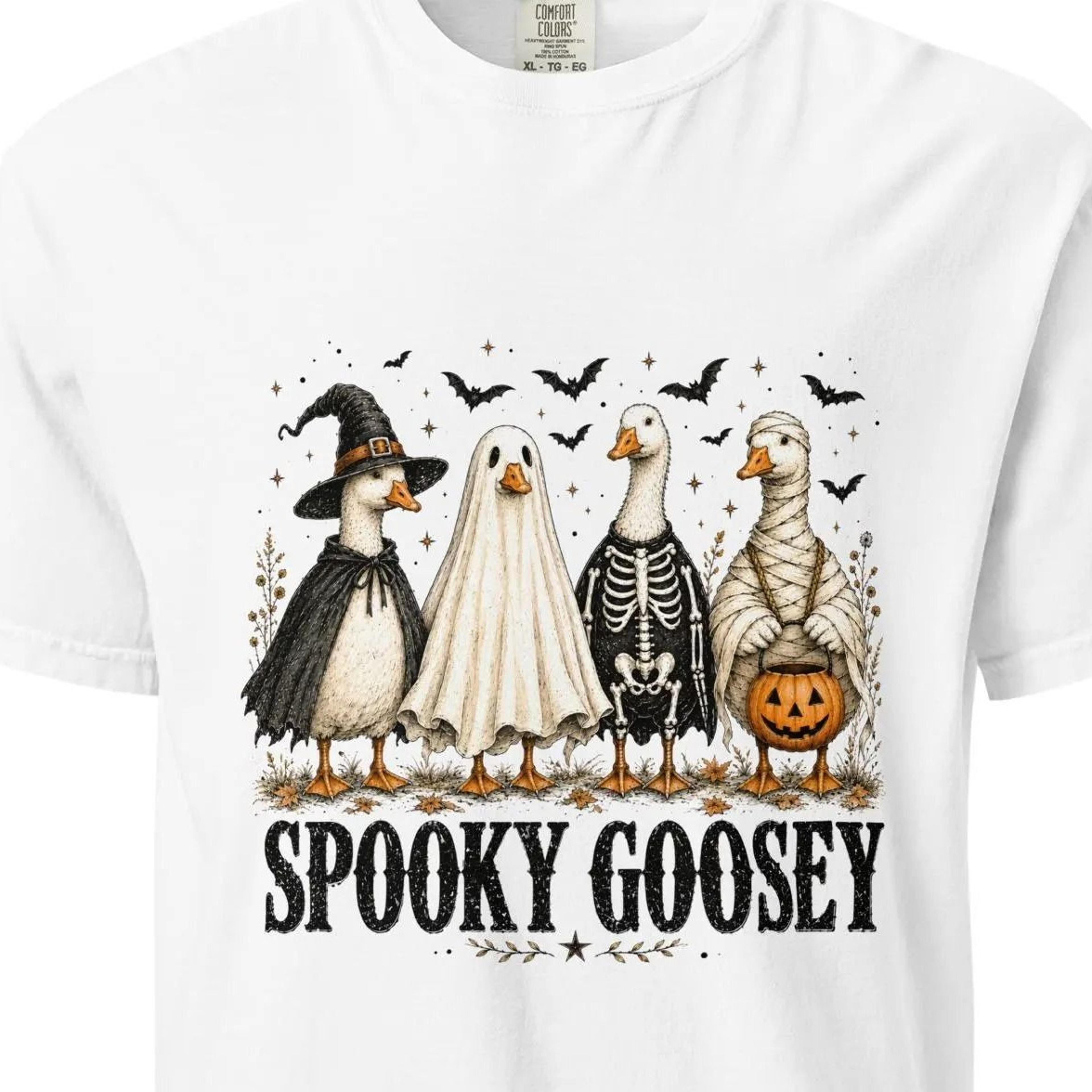 shirt, funny halloween goose shirt, cute ghost witch skeleton mummy goose graphic tee, fall halloween gift