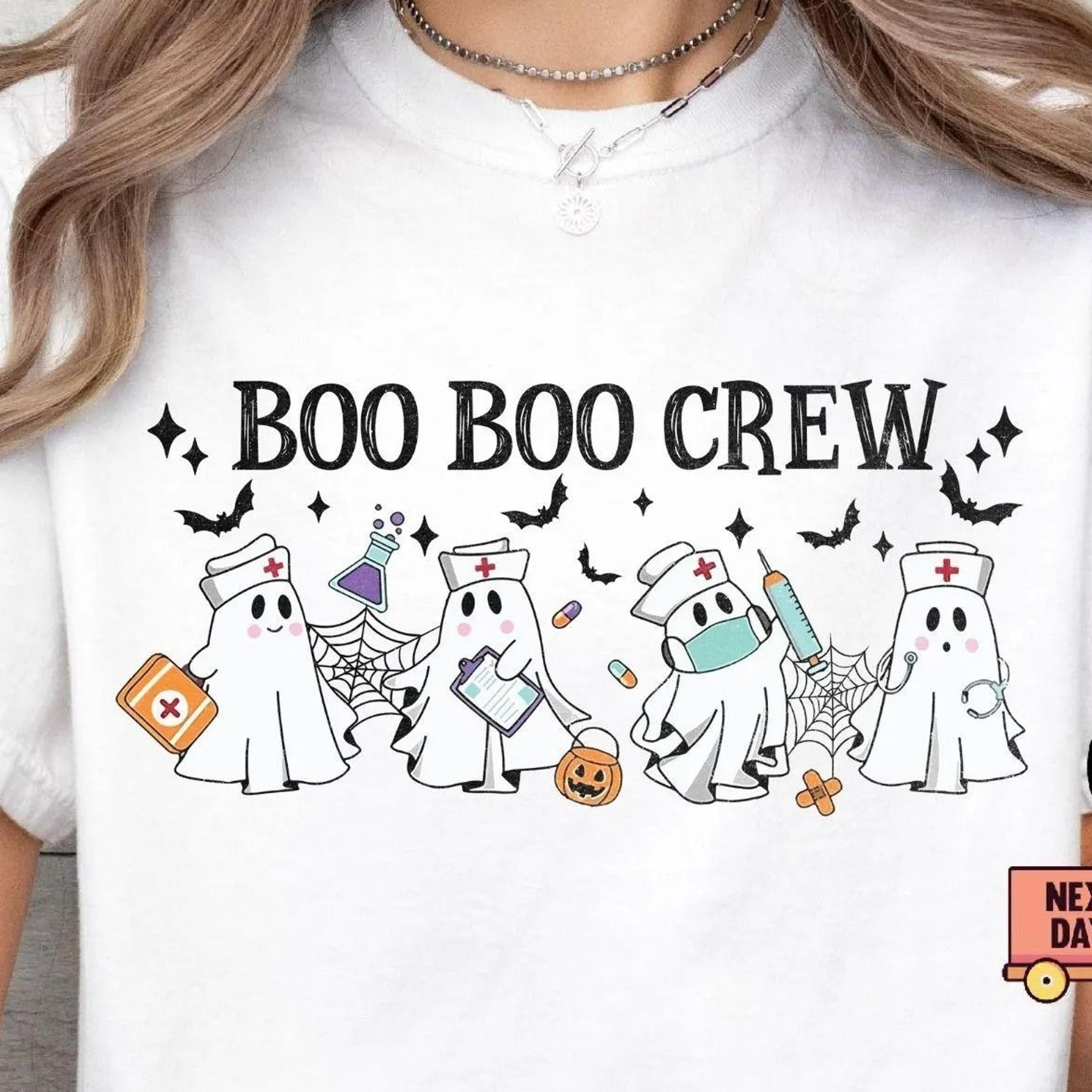 halloween nurse shirt, boo boo crew nurse gift for women, spooky season shirt, spooky nurse shirt,nurse gift,halloween