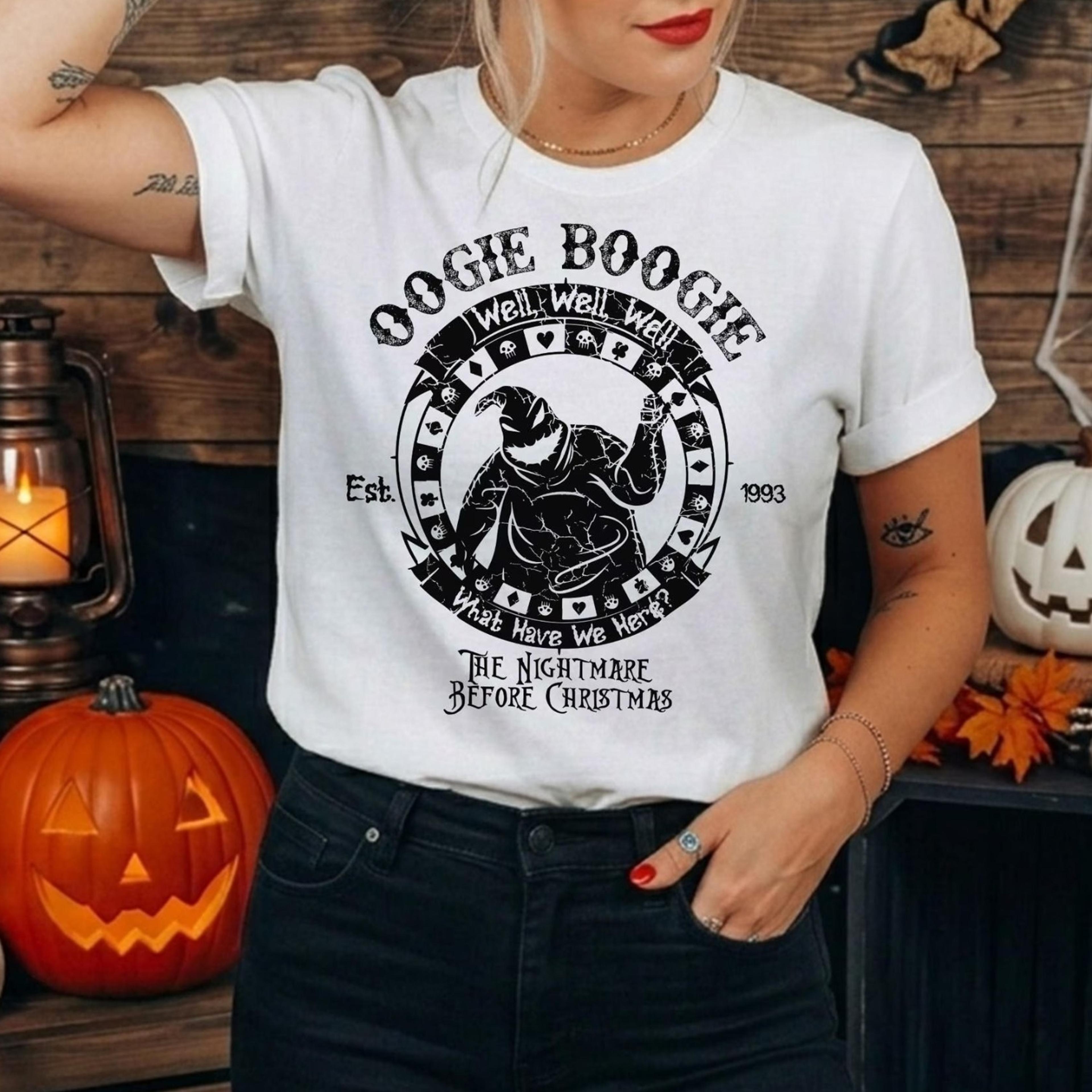 oogie boogie man disneyland halloween shirt vintage nightmare before christmas boogie man graphic tee disney hallowe