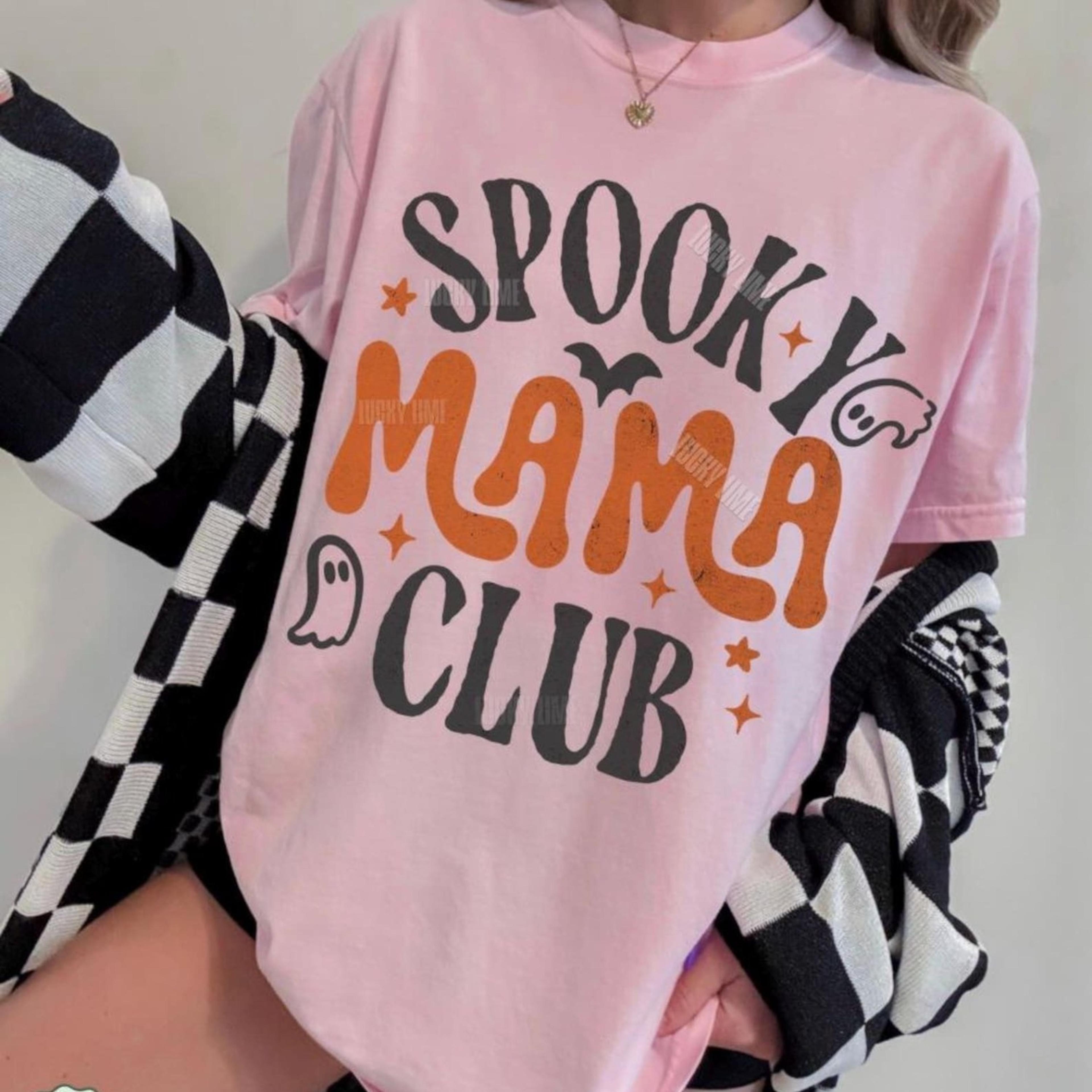 spooky mama club shirt, spooky moms tshirt, halloween mama shirt, halloween shirt for mom, spooky season