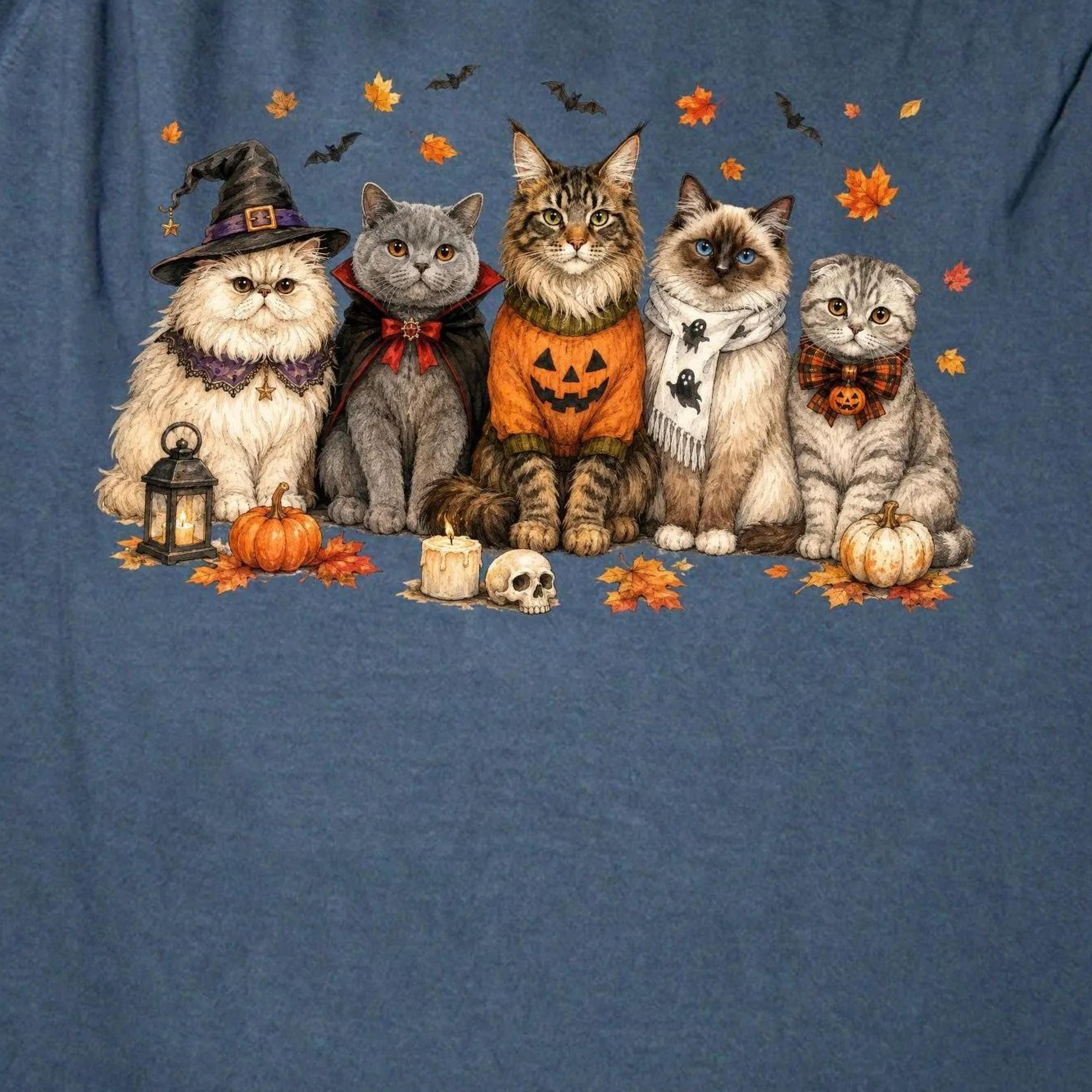 halloween cat shirt, spooky cats graphic tee, witch vampire pumpkin kitty shirt, fall cat mom tee