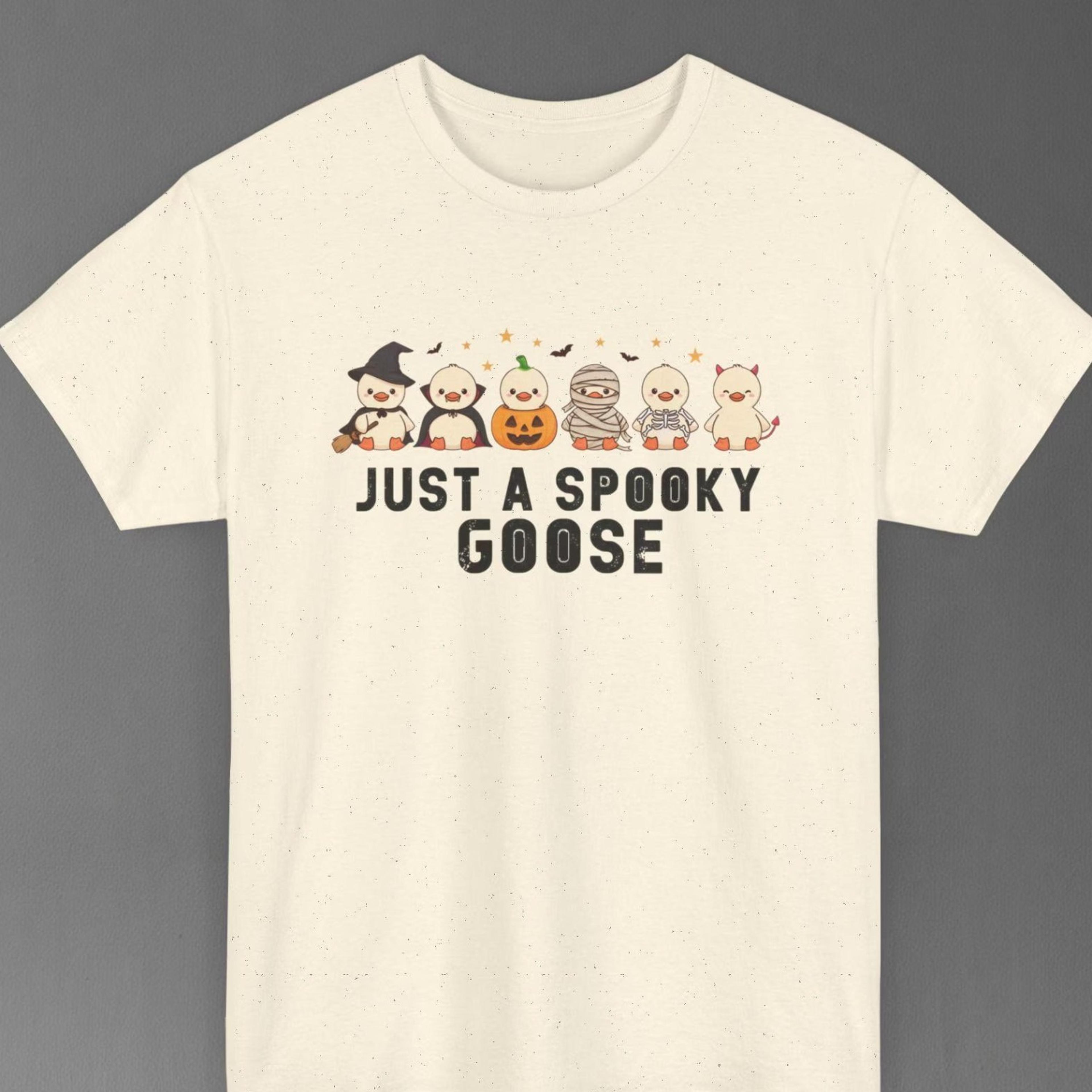 just a spooky goose shirt funny halloween goose tee cute spooky season costume graphic t-shirt