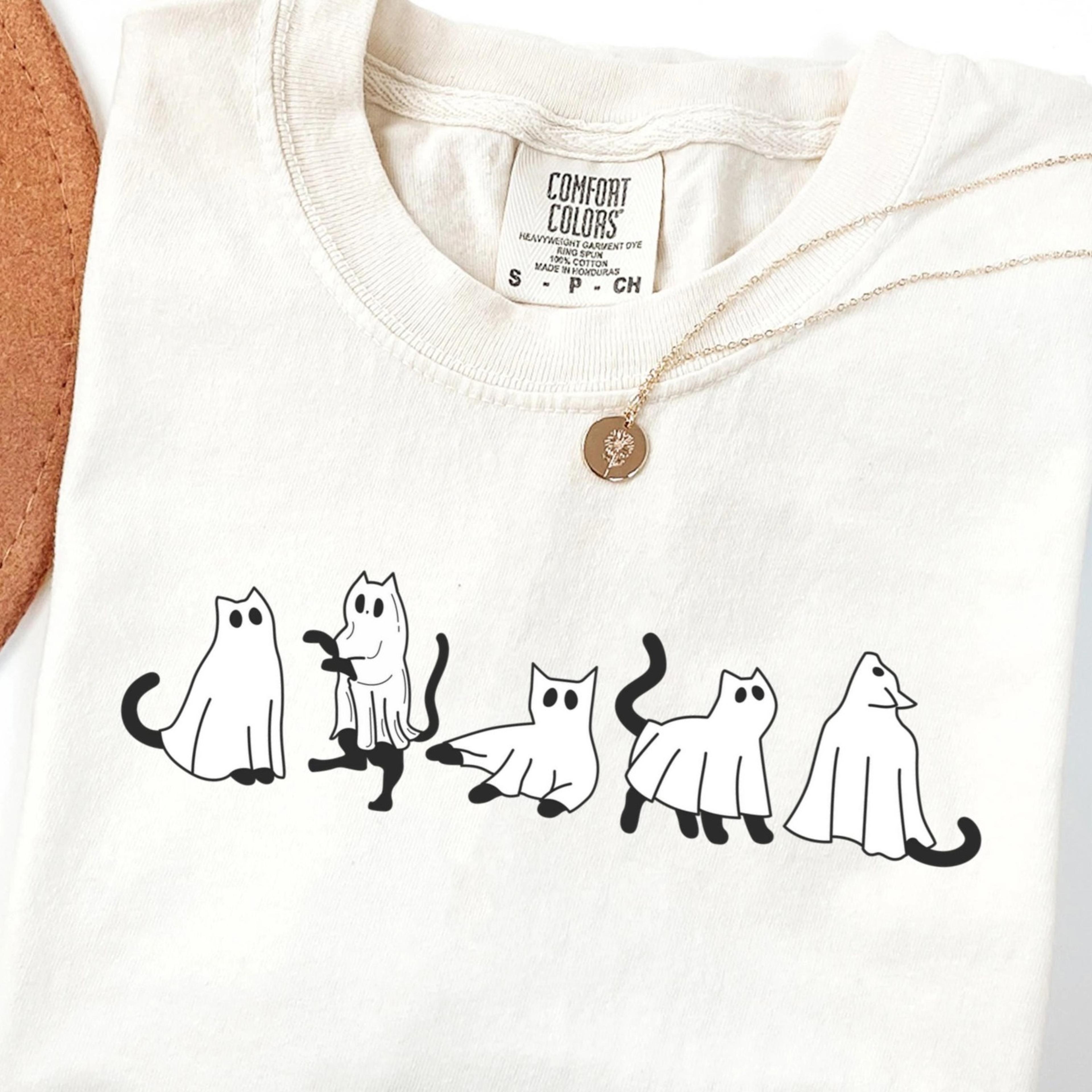 halloween shirt black cat ghost shirt halloween ghost shirt cat shirt cute fall shirt spooky shirt, ghost cat tshirt